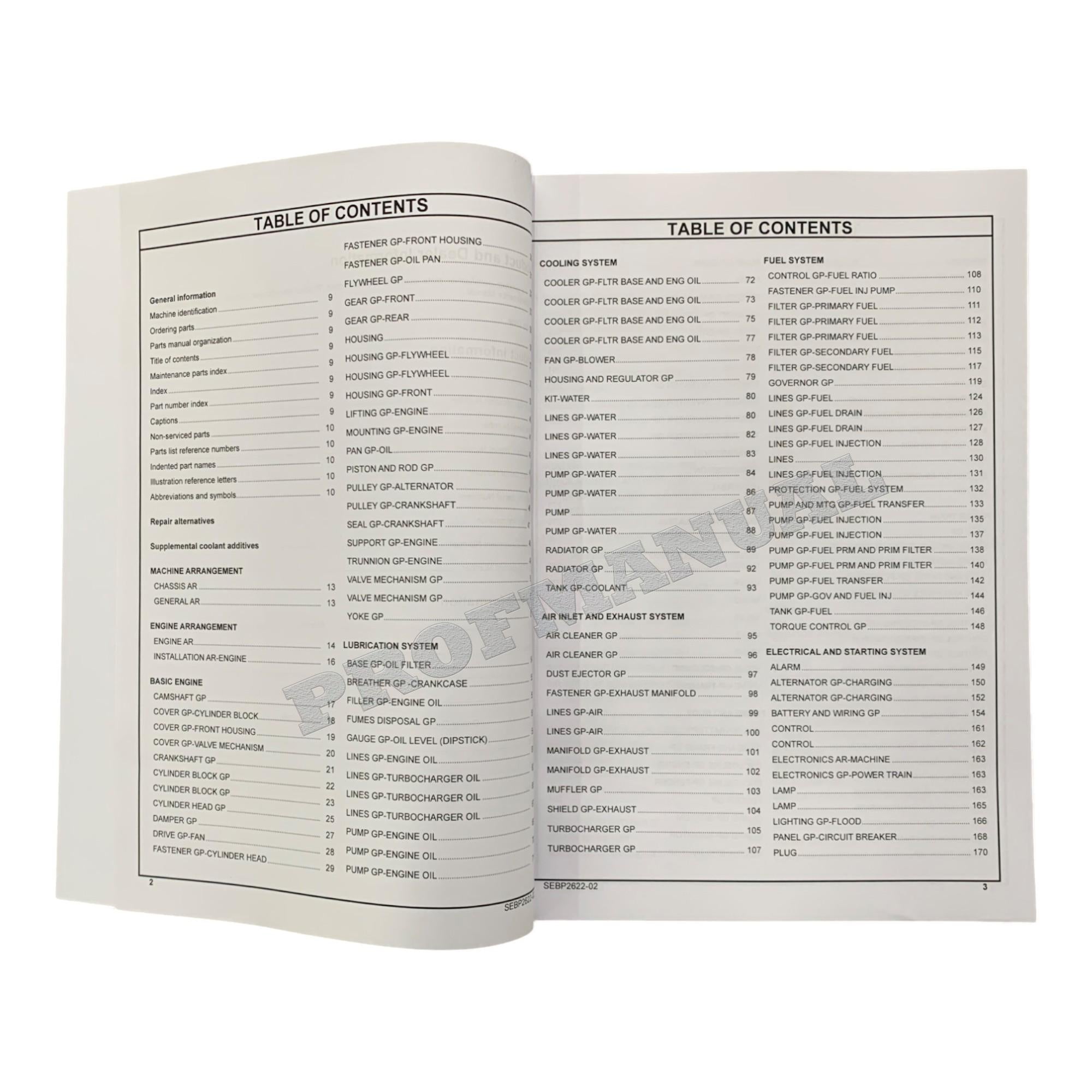 Caterpillar Cat D6R Track Type Tractor Parts Catalog Manual SEBP2622