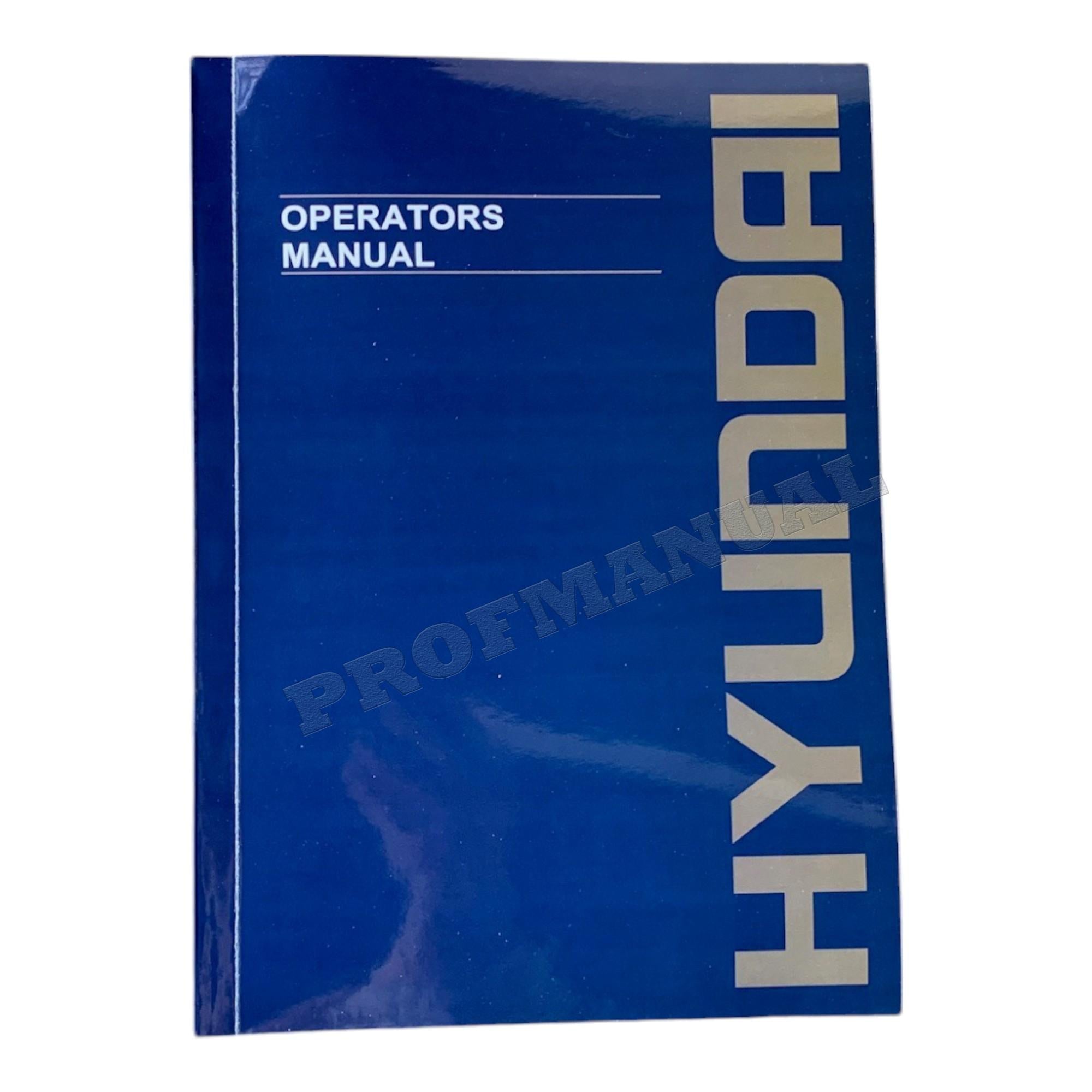 Manual de mantenimiento del operador de la cargadora de ruedas Hyundai HL960