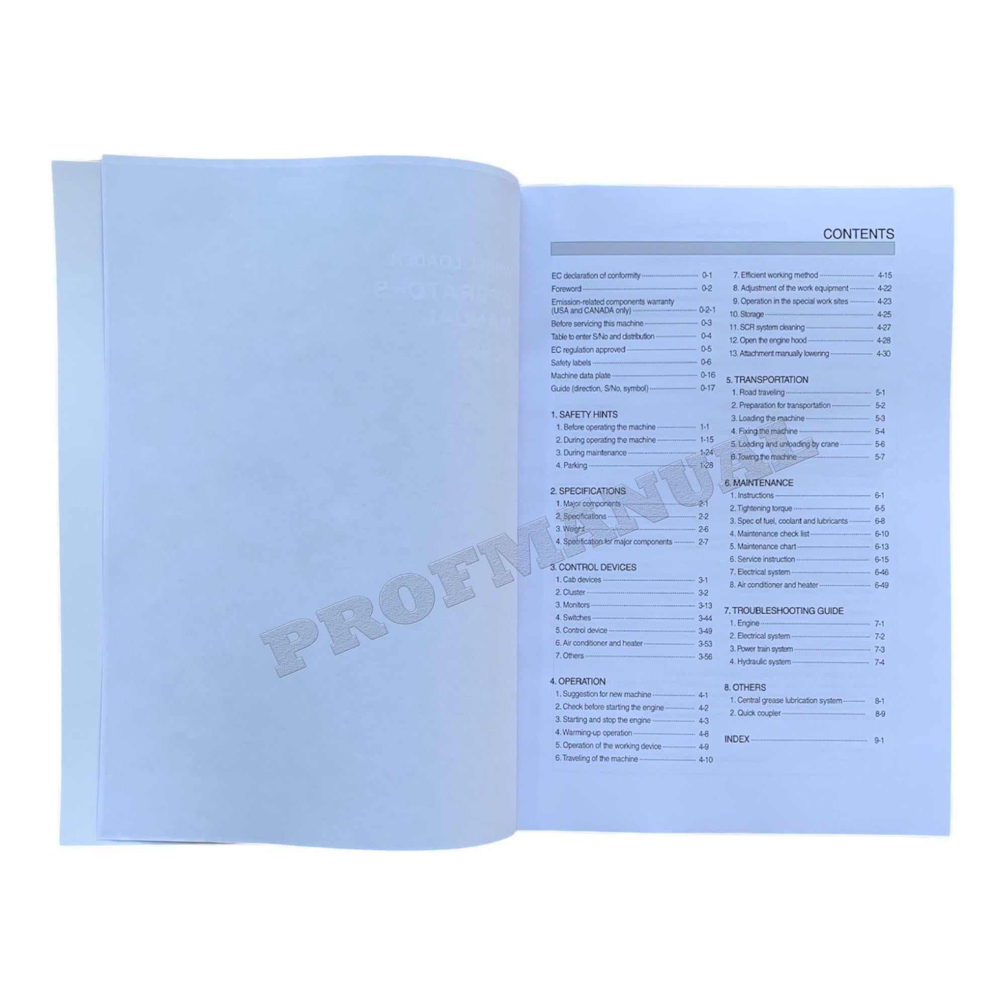 Manual de mantenimiento del operador de la cargadora de ruedas Hyundai HL960