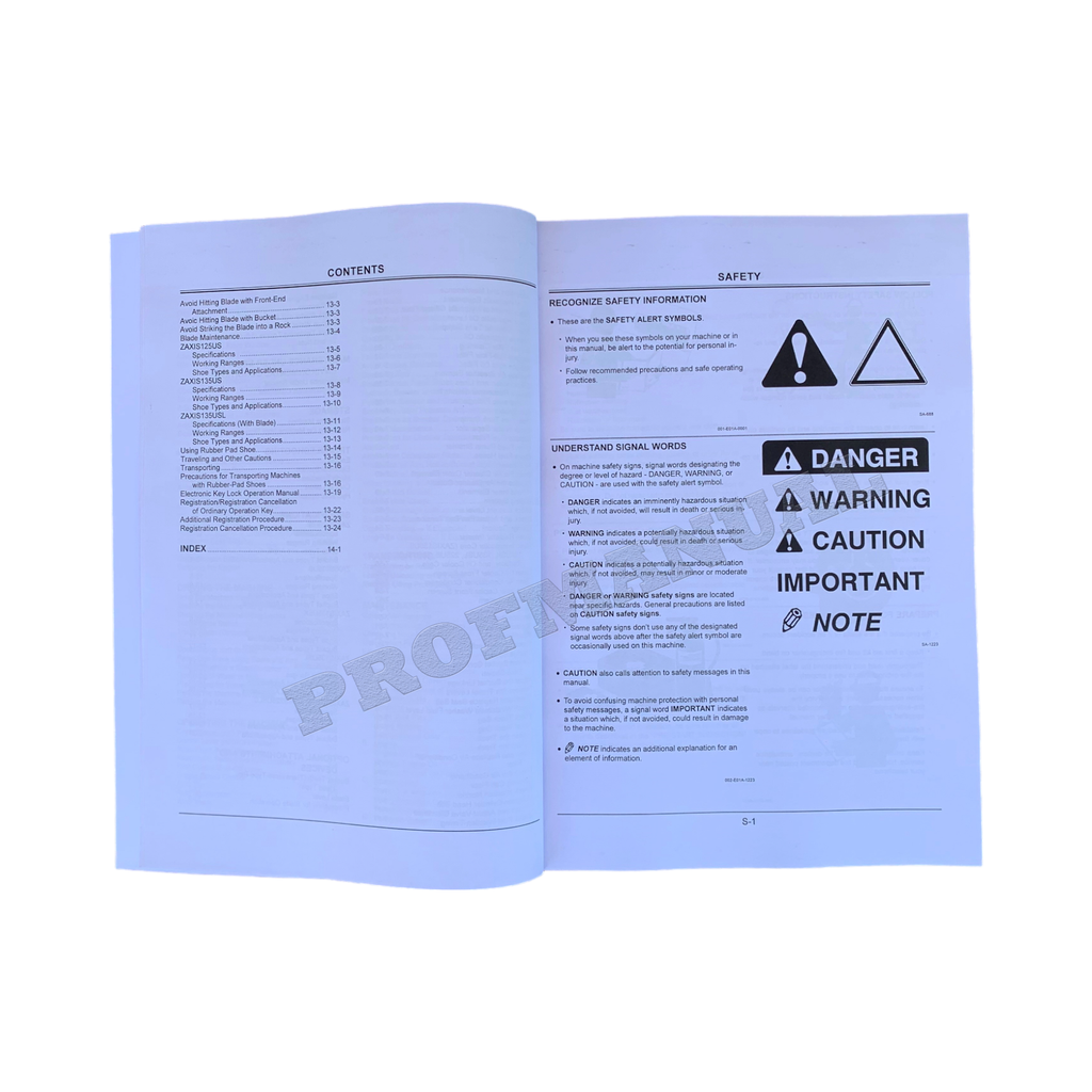 HITACHI ZAXIS ZX 125US 135US 135USK 135USL 225US EXCAVATOR OPERATORS MANUAL
