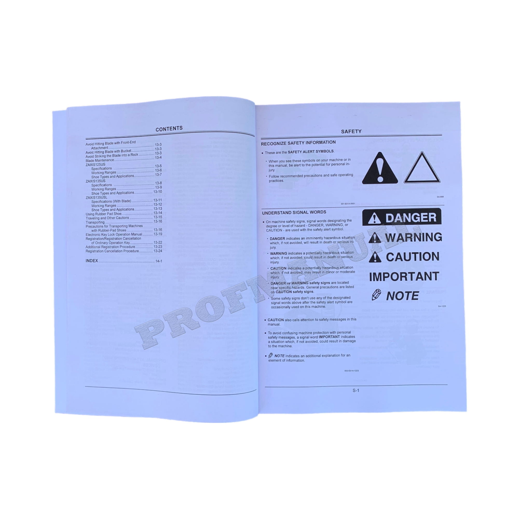 HITACHI ZAXIS ZX 125US 135US 135USK 135USL 225US EXCAVATOR OPERATORS MANUAL