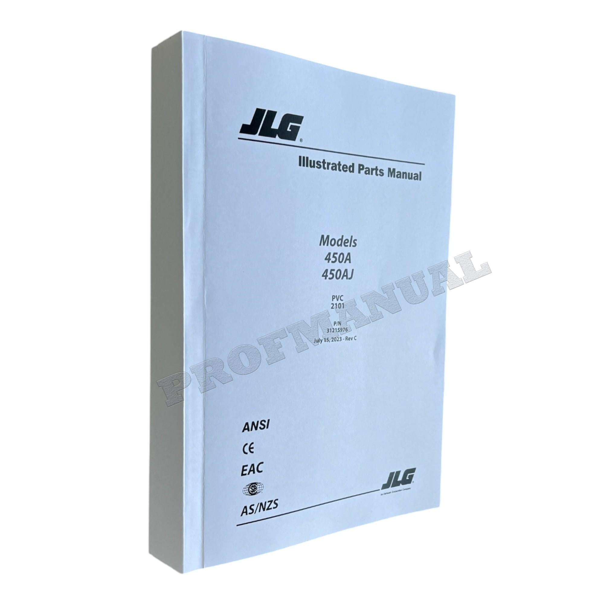 Catálogo de piezas del elevador de pluma JLG 450A 450AJ Manual 31215976