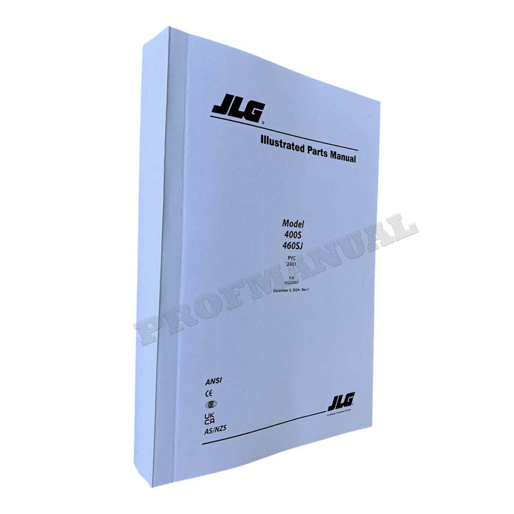 JLG 400S 460SJ Boom Lift Parts Catalog Hard Copy Manual