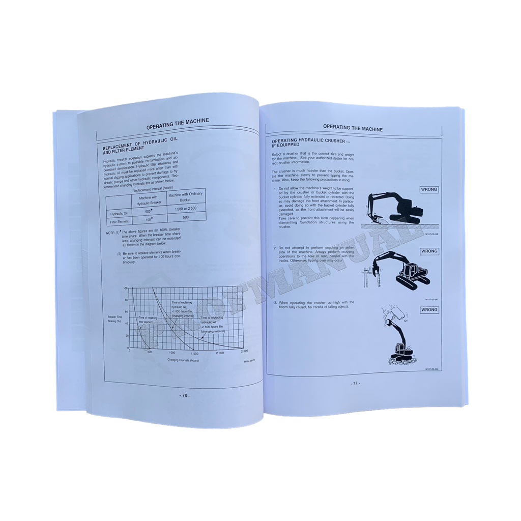 HITACHI EX300-3 EX300LC-3 EX300H-3 EX300LCH-3 EXCAVATOR OPERATORS MANUAL