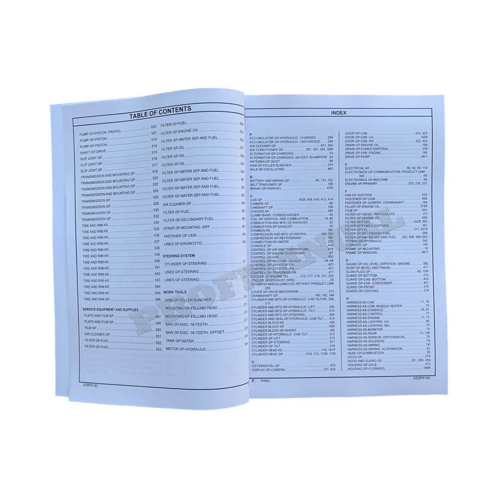 Caterpillar 563C Wheel Feller Buncher Parts Catalog Manual ser W631-Up C7R1-Up