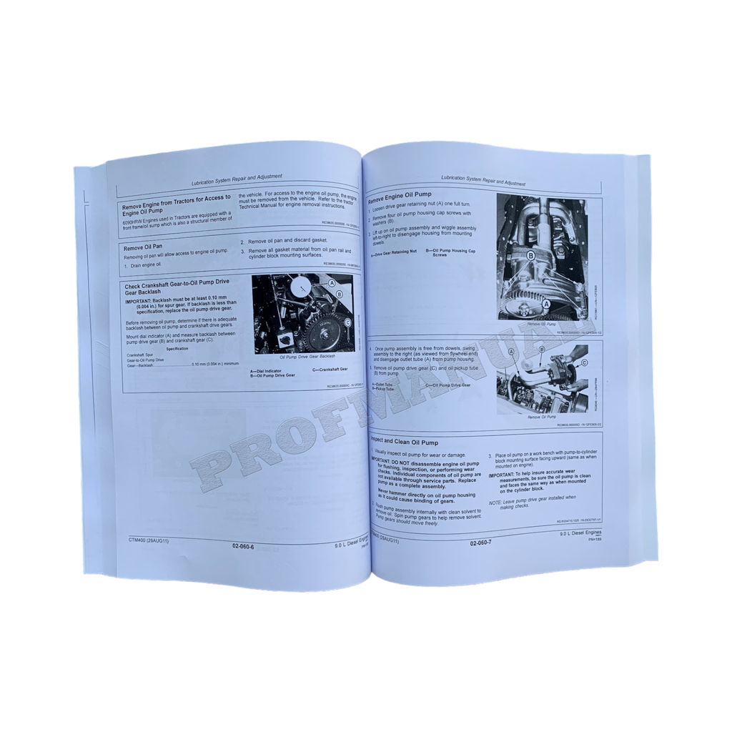 John Deere 6090 6068 9.0 L OEM Engine Repair SERVICE TECHNICAL manual CTM400