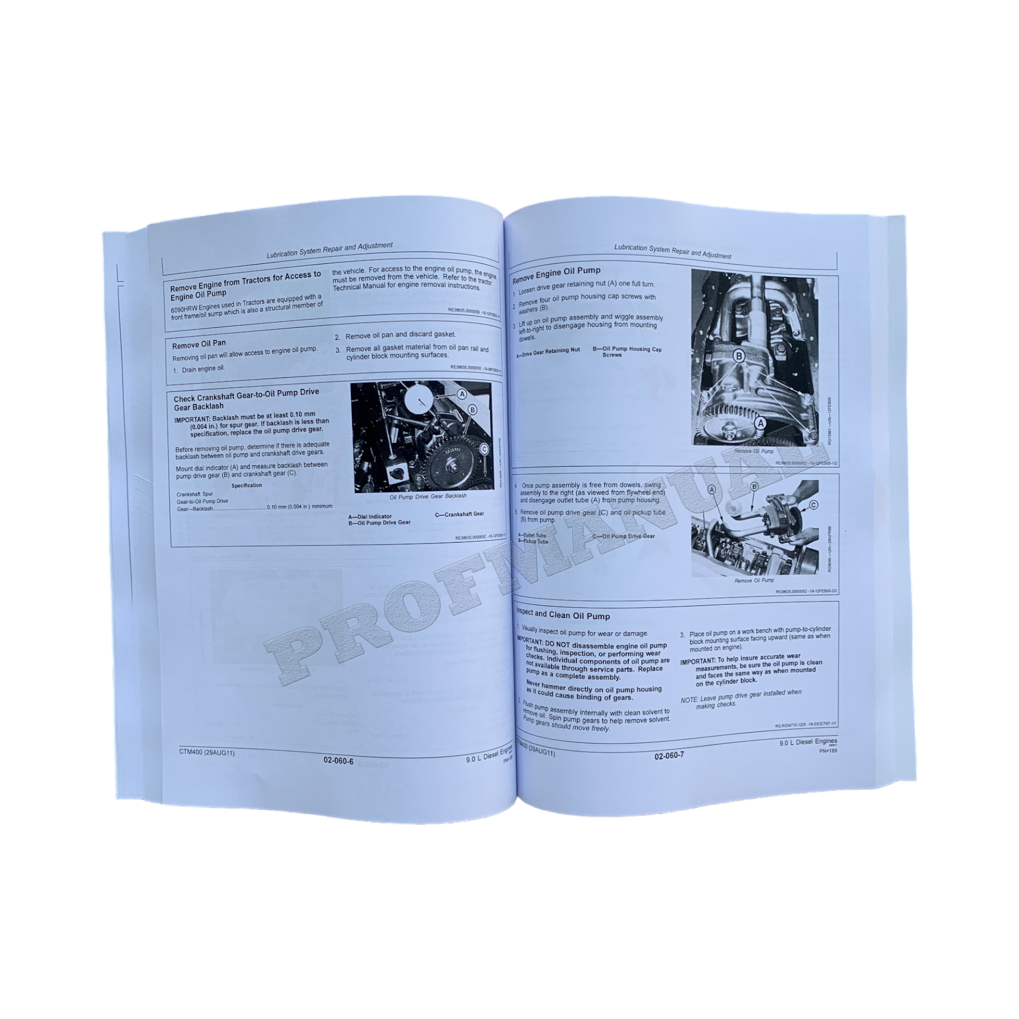 John Deere 6090 6068 9.0 L OEM Engine Repair SERVICE TECHNICAL manual CTM400