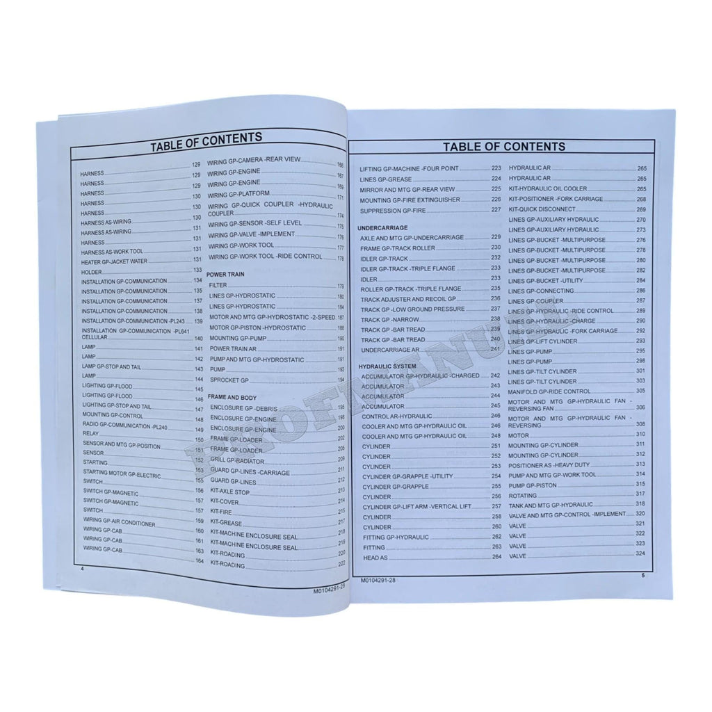 Caterpillar Cat 299D3 XE Compact Track Loader Parts Catalog Manual *Send serial number