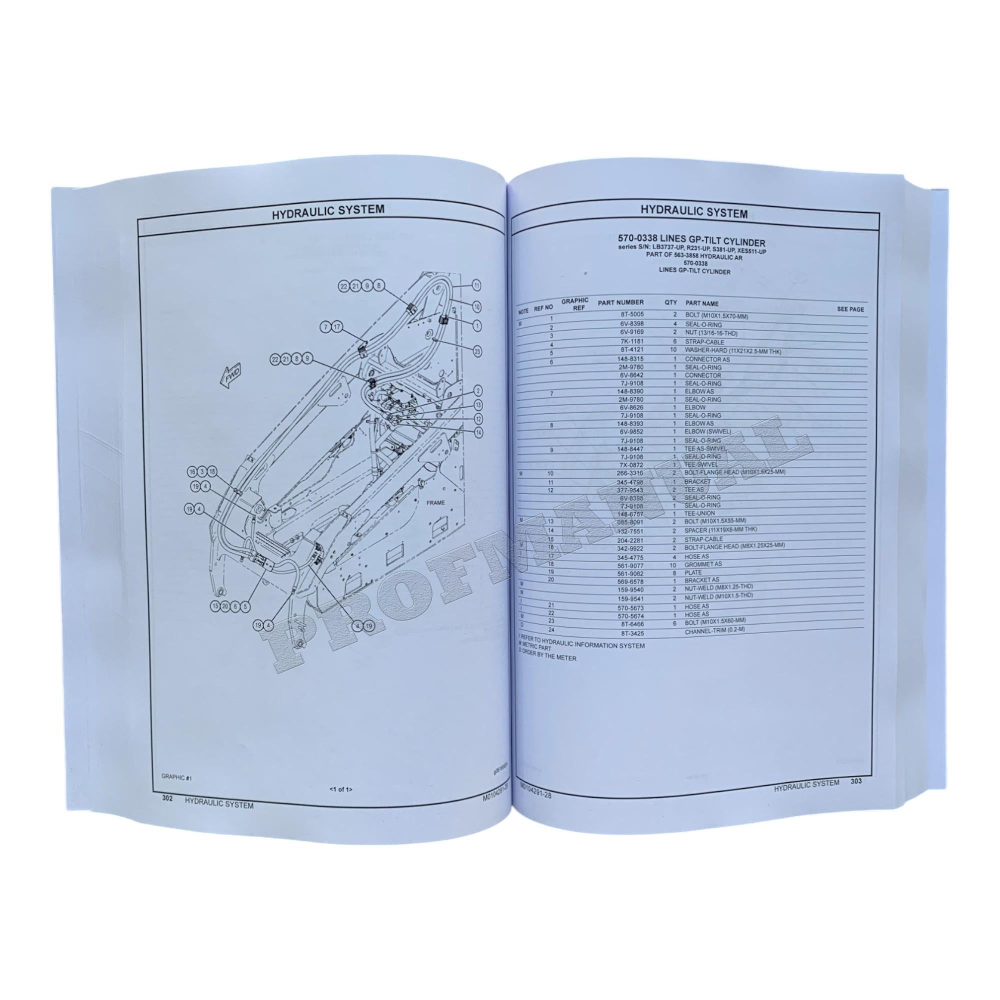 Caterpillar Cat 299D3 XE Compact Track Loader Parts Catalog Manual *Send serial number