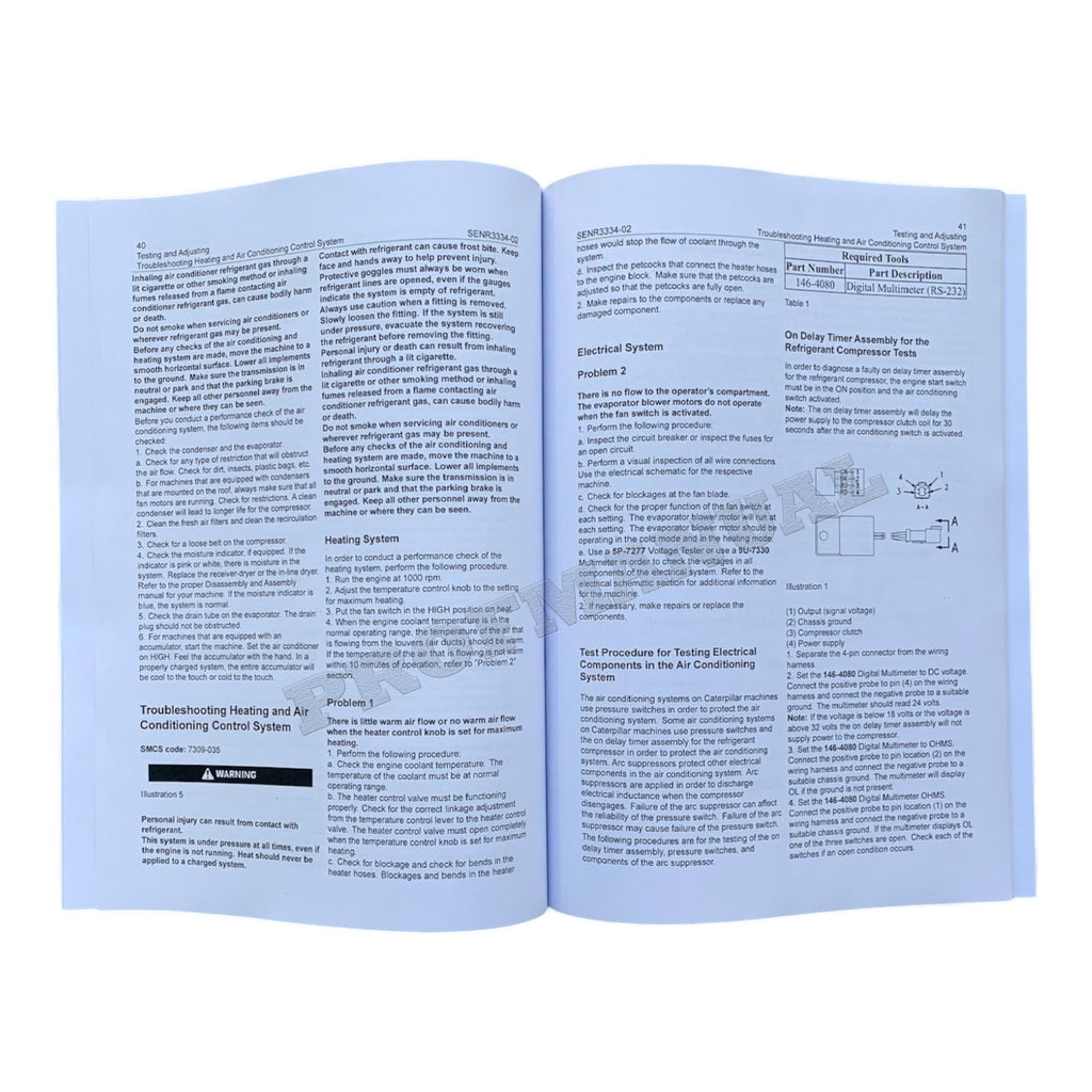 Caterpillar CAT Air Conditioning Heating R-12 Manual Disassembly Assembly