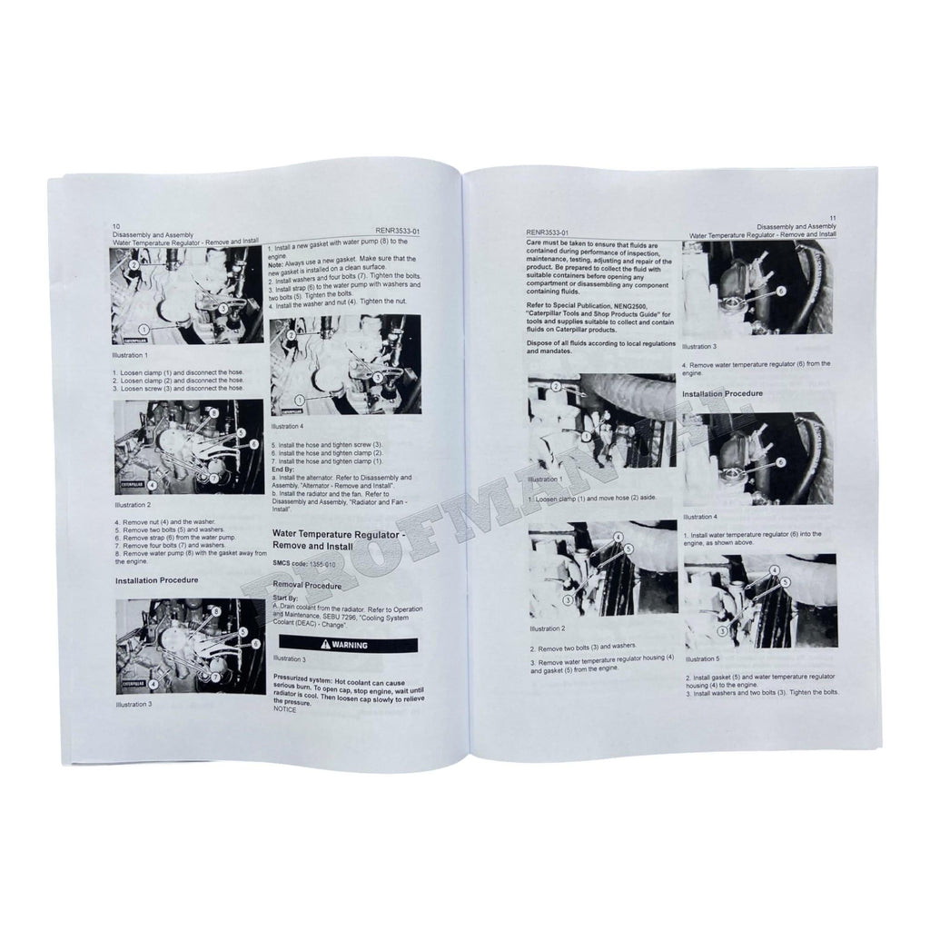 Caterpillar 303.5 Excavator Service Manual Disassem Assembly 2 books *Send serial #