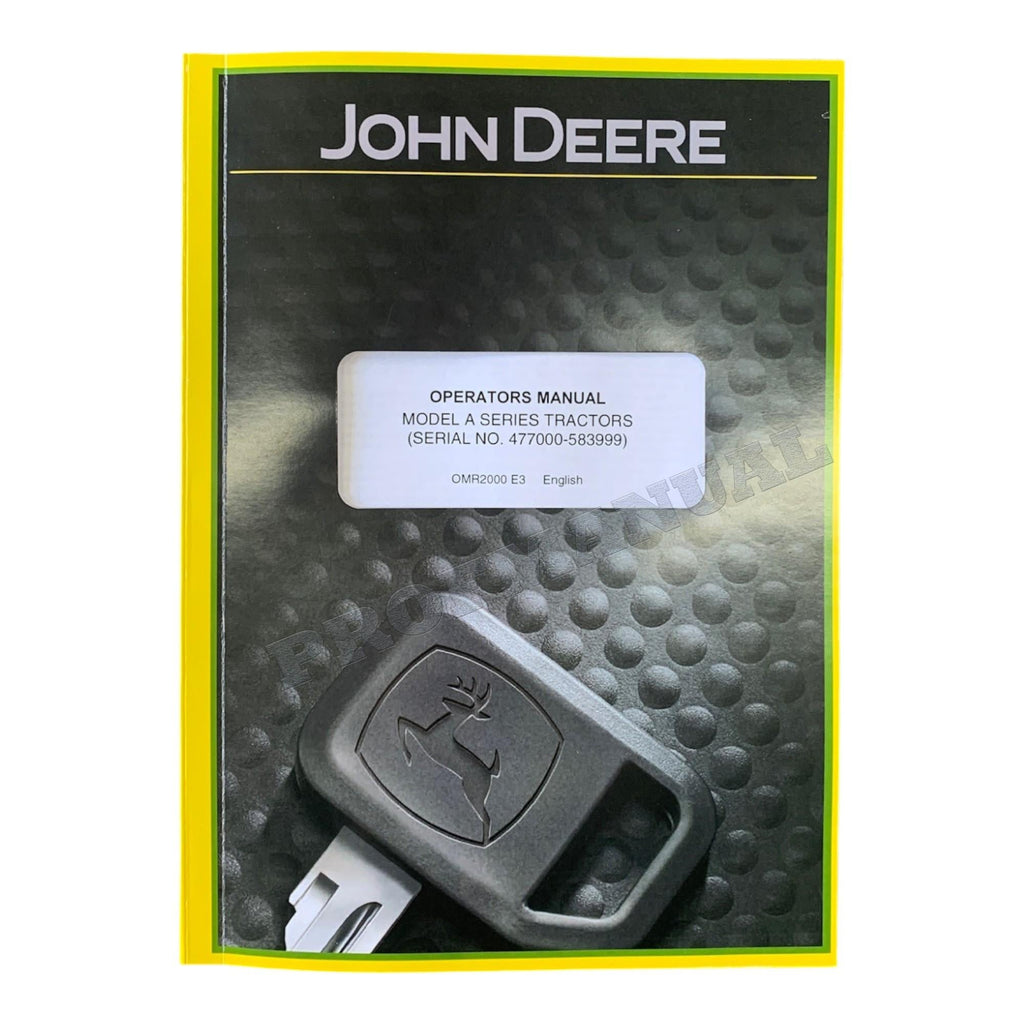 MANUAL DEL OPERADOR DEL TRACTOR JOHN DEERE 477000-583999