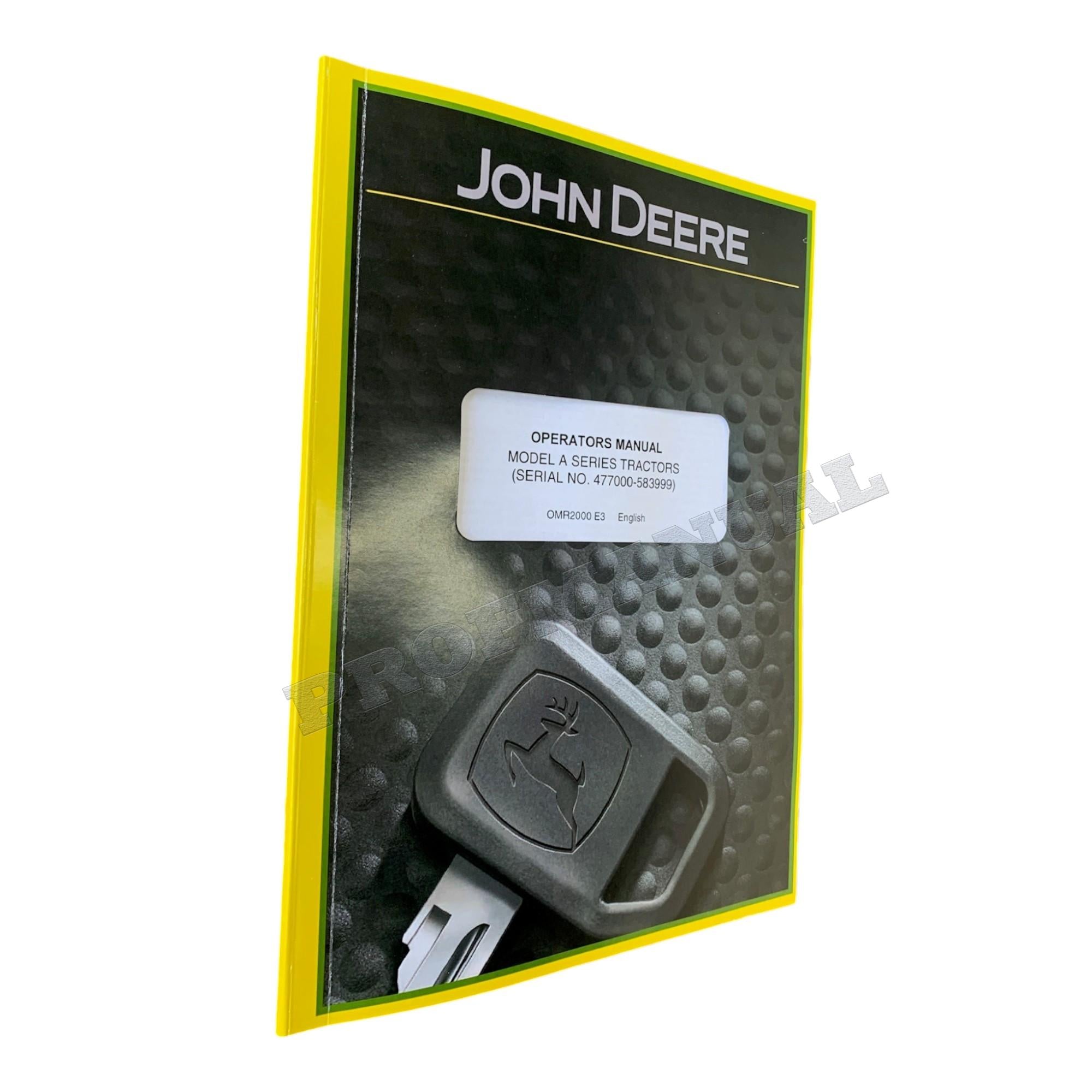 MANUAL DEL OPERADOR DEL TRACTOR JOHN DEERE 477000-583999