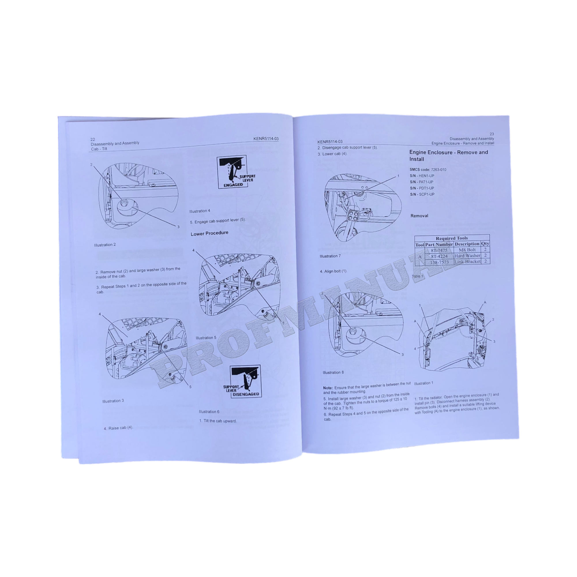 Manual de servicio del motor Caterpillar 3044C Desmontaje Montaje + suplemento