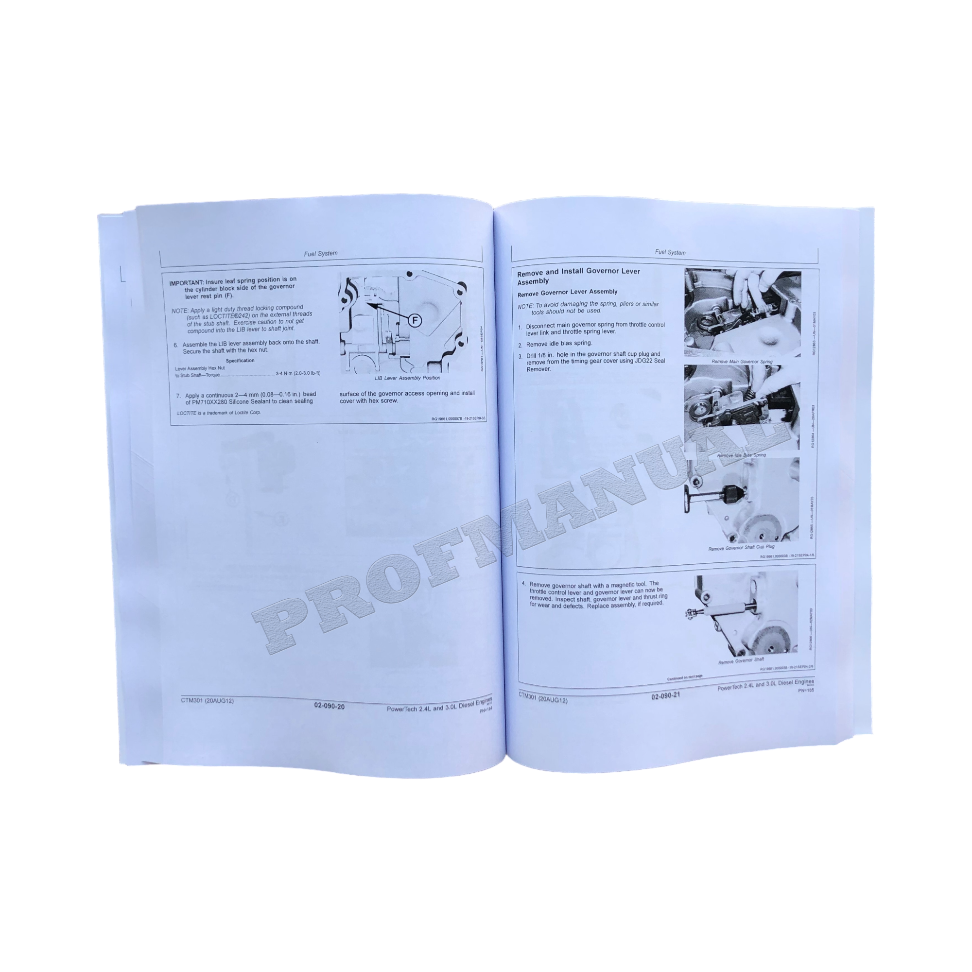 John Deere 2.4L 3.0L Engine REPAIR SERVICE TECHNICAL MANUAL CTM301
