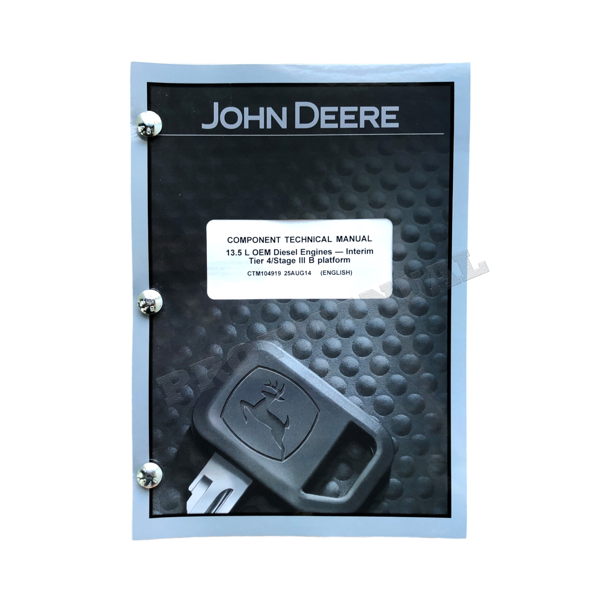 John Deere 6135 13.5L Engine Level 22 ECU REPAIR SERVICE MANUAL CTM104919