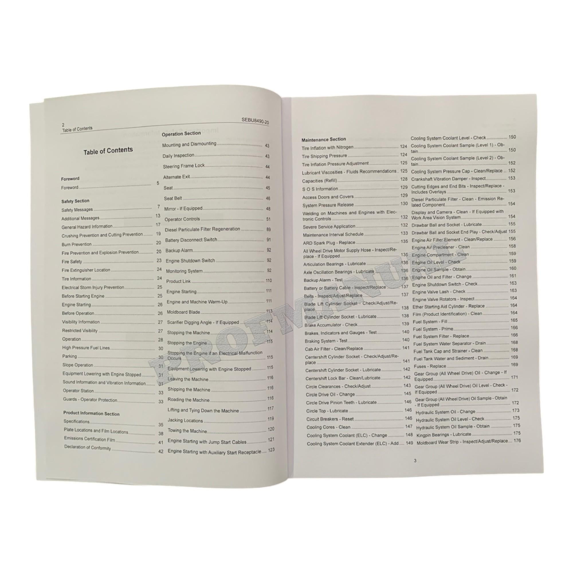 Manual del operador de motoniveladoras Caterpillar Serie 2 120M, 12M, 140M y 160M