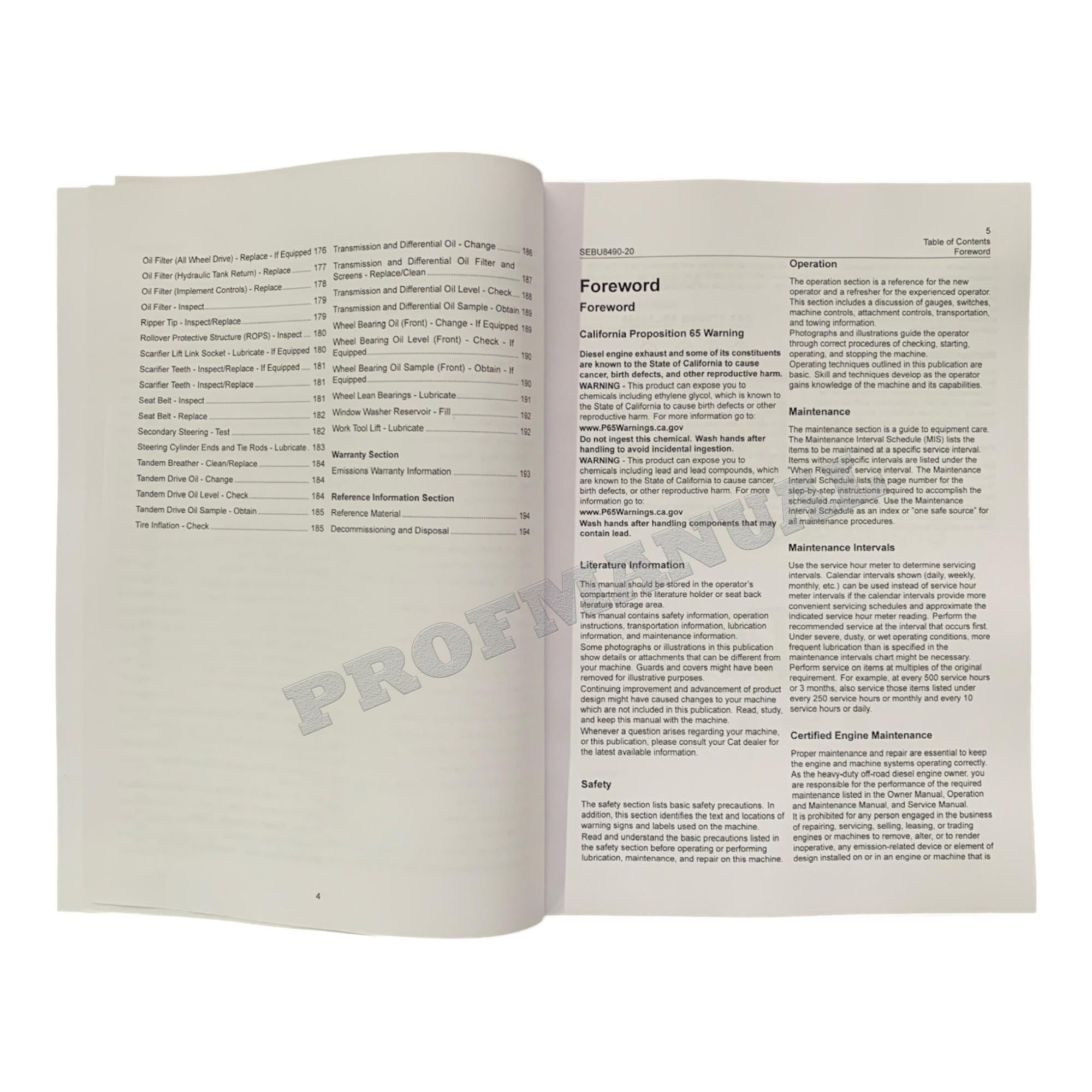 Manual del operador de motoniveladoras Caterpillar Serie 2 120M, 12M, 140M y 160M