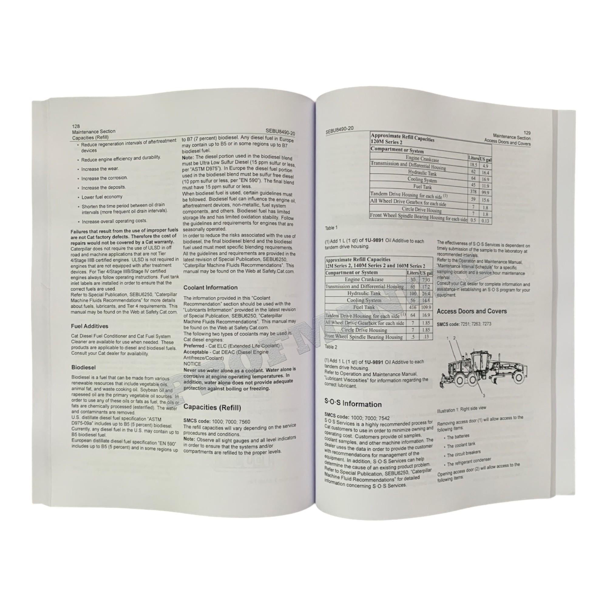 Manual del operador de motoniveladoras Caterpillar Serie 2 120M, 12M, 140M y 160M