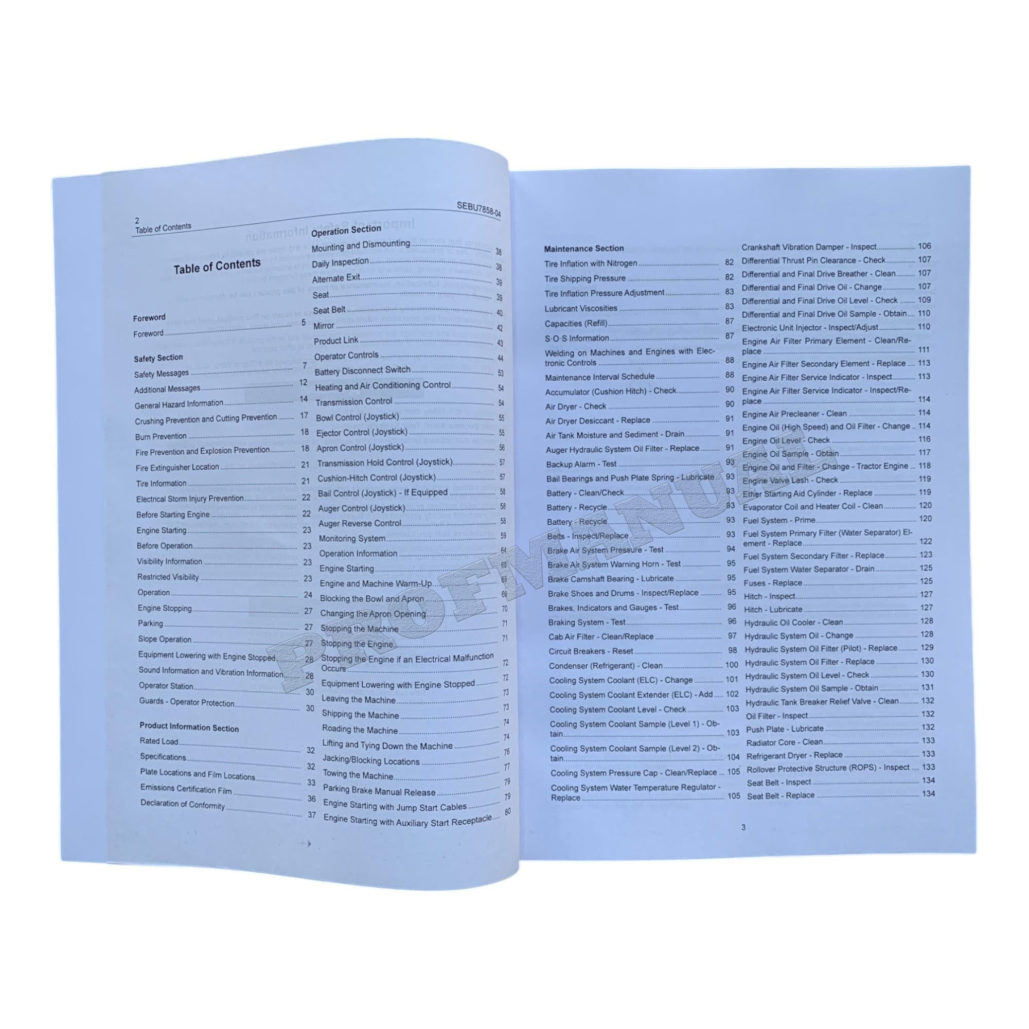 Manual del operador de la mototraílla Caterpillar 627G DBD1-UP DBZ1-UP