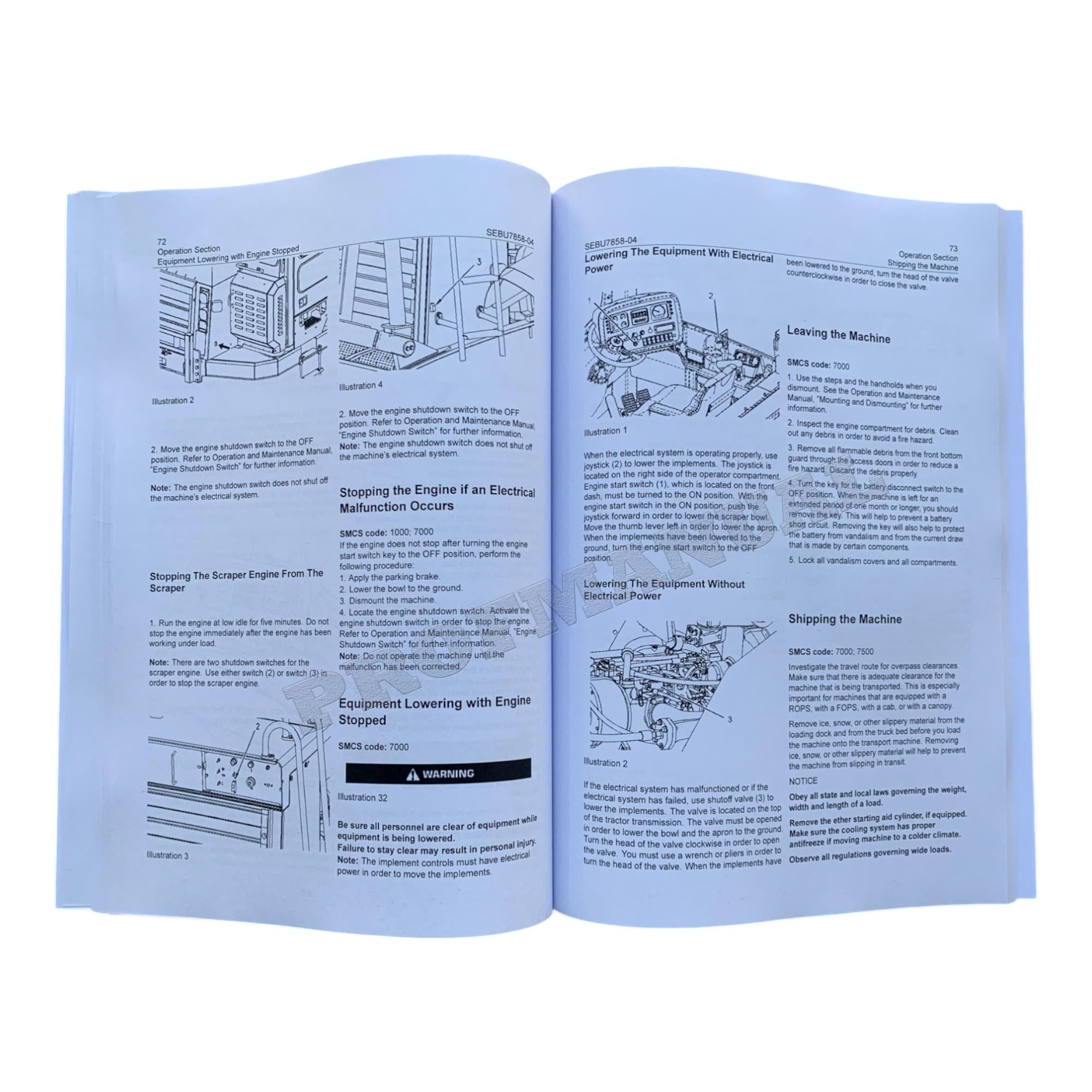 Manual del operador de la mototraílla Caterpillar 627G DBD1-UP DBZ1-UP