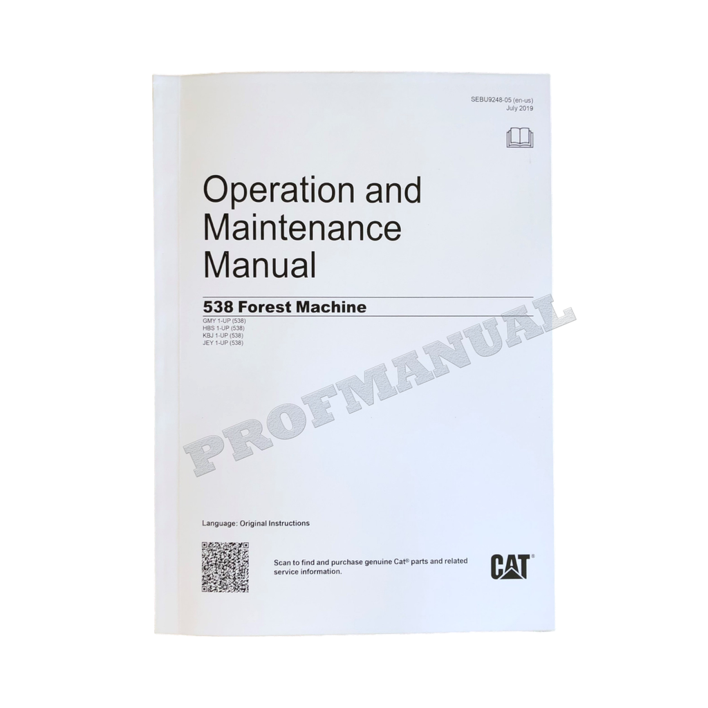 Manual de mantenimiento del operador de máquinas forestales Caterpillar 538 LL 538 GF