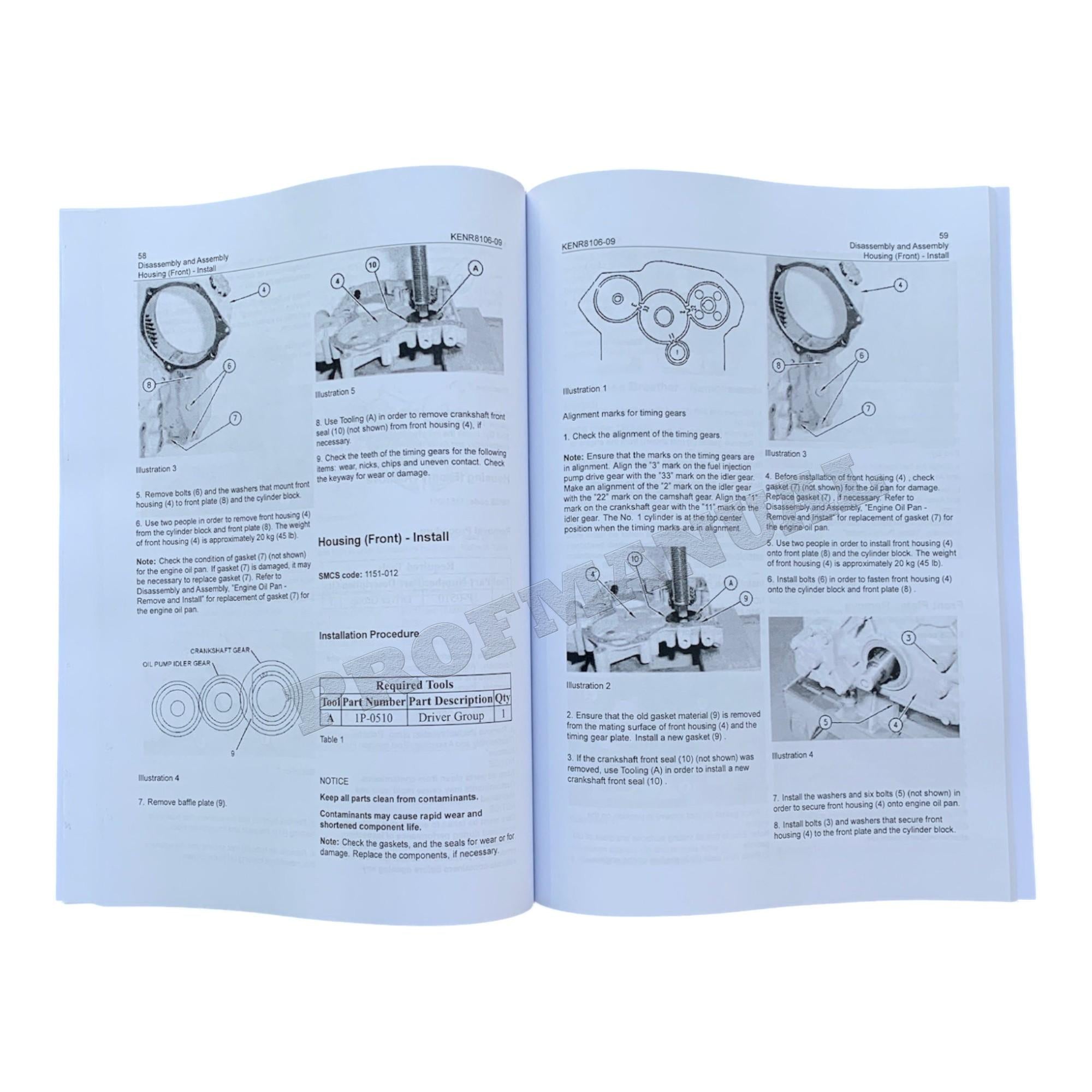 Caterpillar Cat C6.4 Engine Built Machine Disassembly Assembly Manual