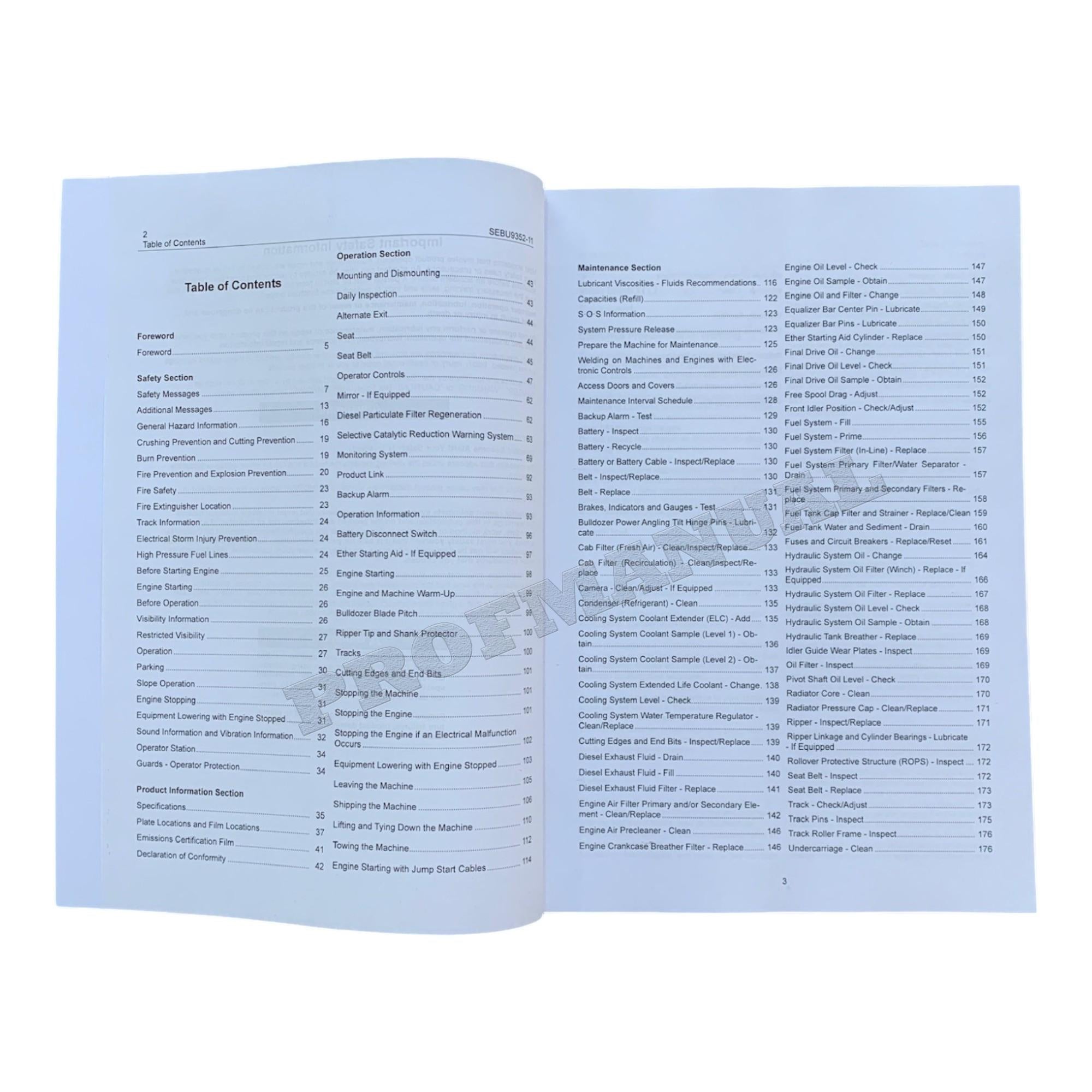 Caterpillar D6K2 D4 Track Type Tractor Operators Maintenance Manual