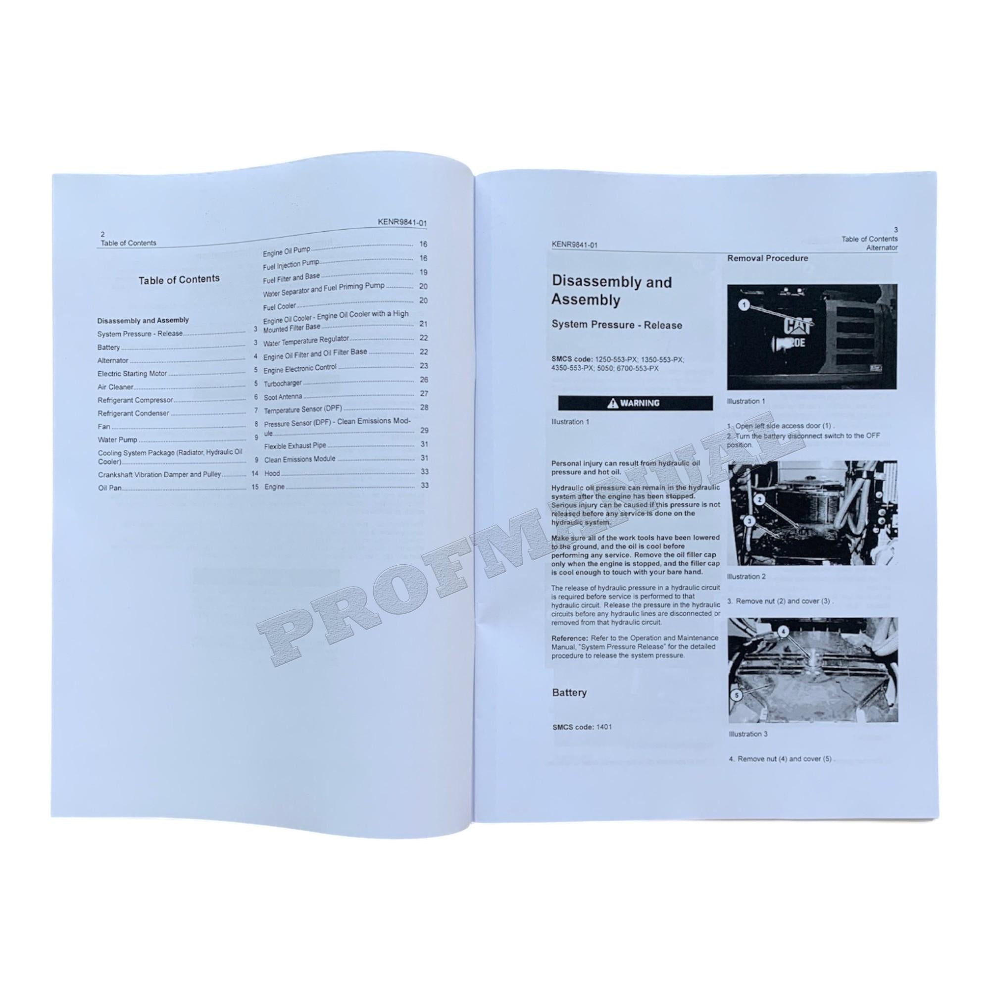 Caterpillar 320E 323E EXCAVATOR C6.6 Engine Supplement Disassembly Assem Manual