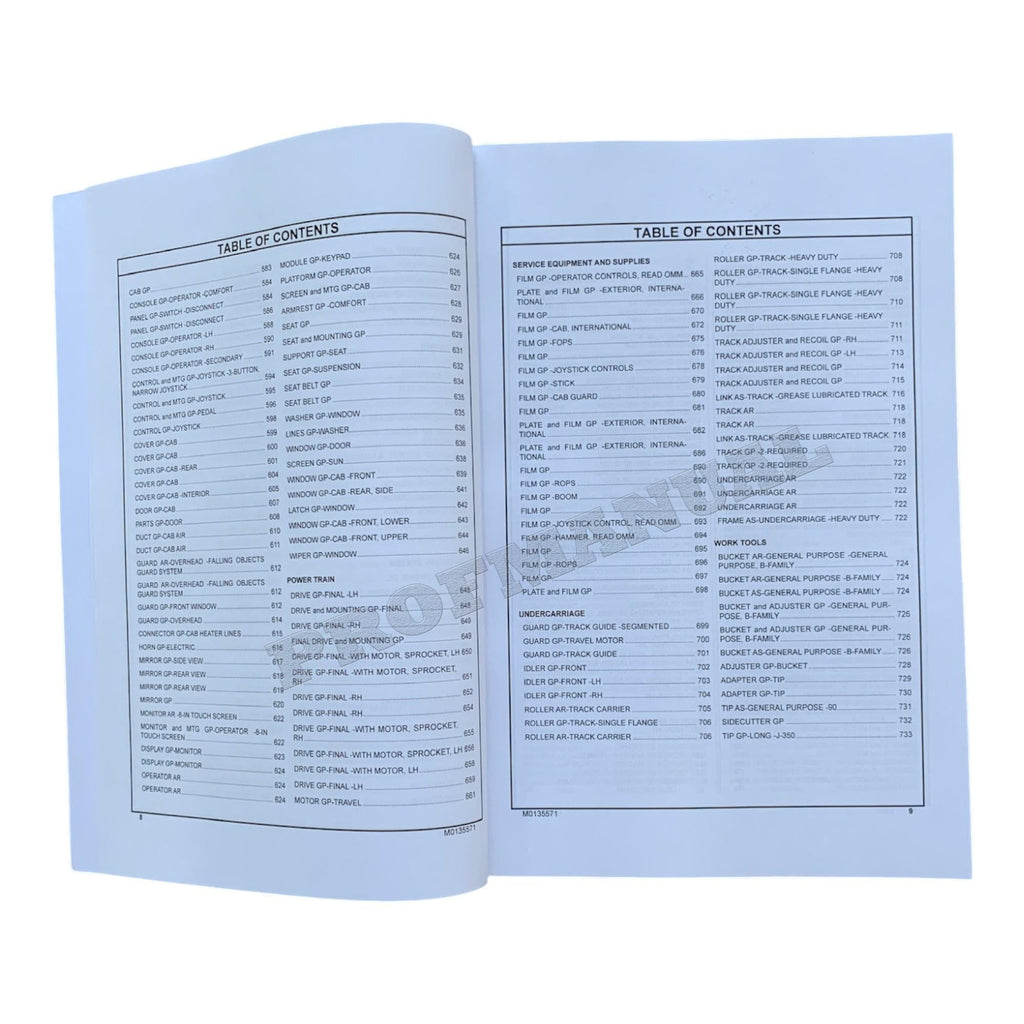 Caterpillar Cat 320 GC Excavator Parts Catalog Manual ser EBZ1-Up J441-Up