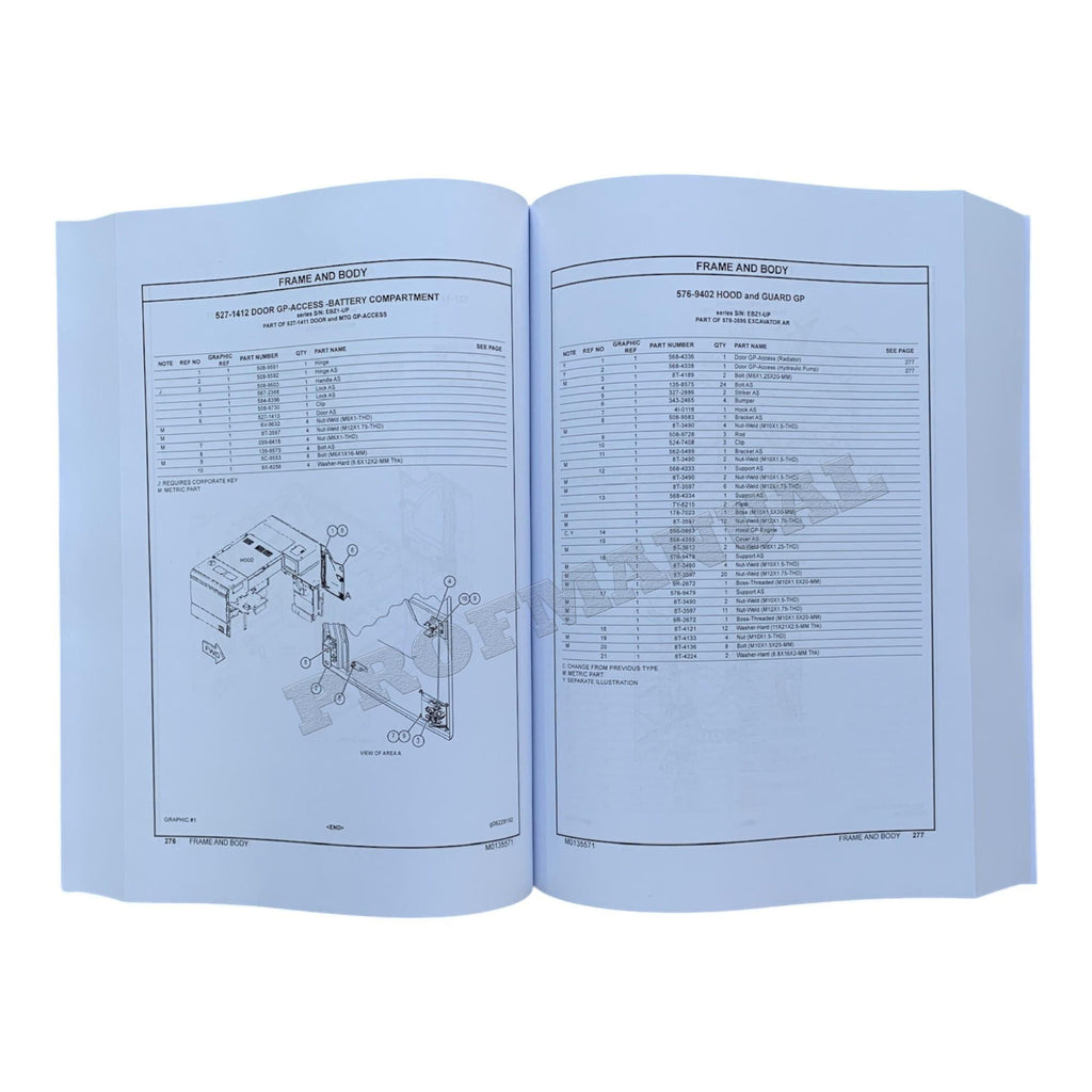 Caterpillar Cat 320 GC Excavator Parts Catalog Manual ser EBZ1-Up J441-Up