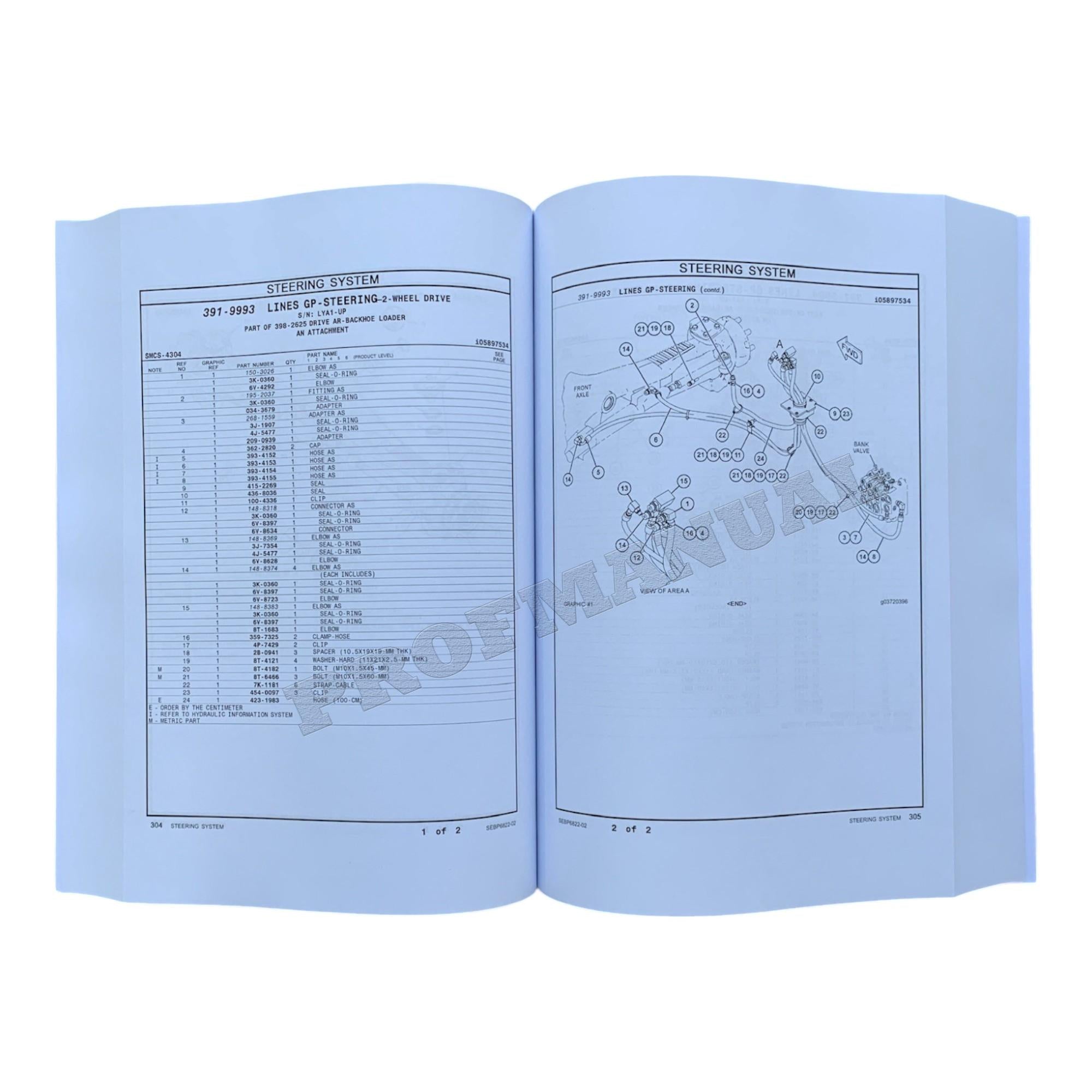Caterpillar Cat 416F2 Center Pivot Backhoe Loader Parts Catalog Manual SEBP6822