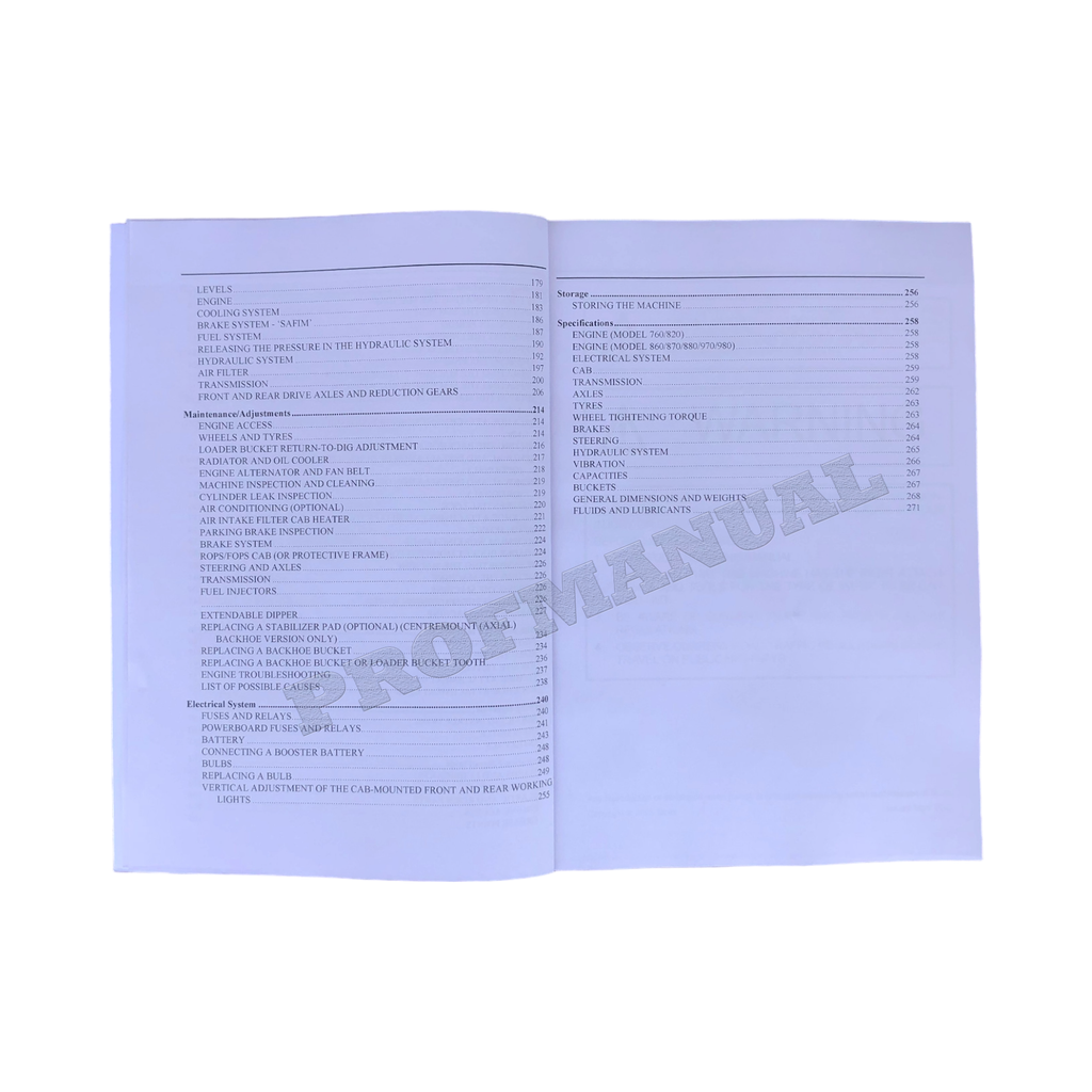 Terex 820 860 880 SX 970 980 ELITE TX760B LOADER OPERATORS MANUAL