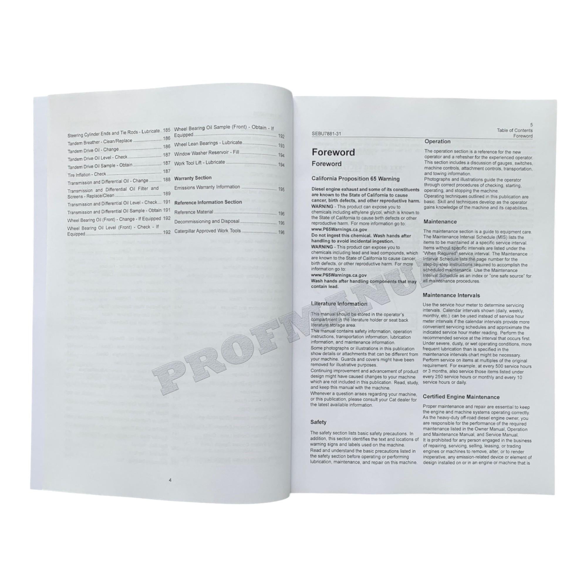Manual de mantenimiento del operador de la motoniveladora Caterpillar 140M 150