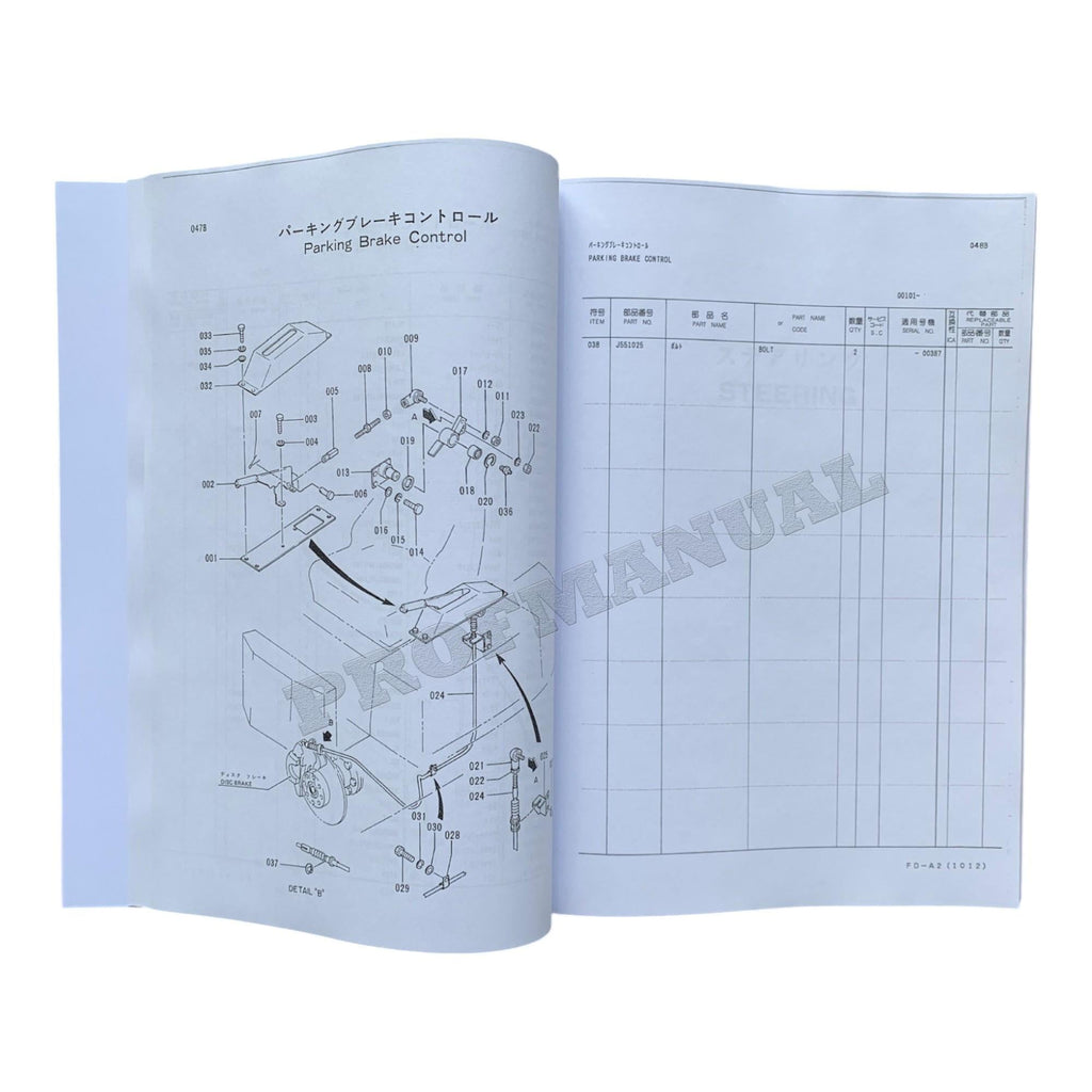 HITACHI LX20 WHEEL LOADER PARTS CATALOG MANUAL SER 0101-