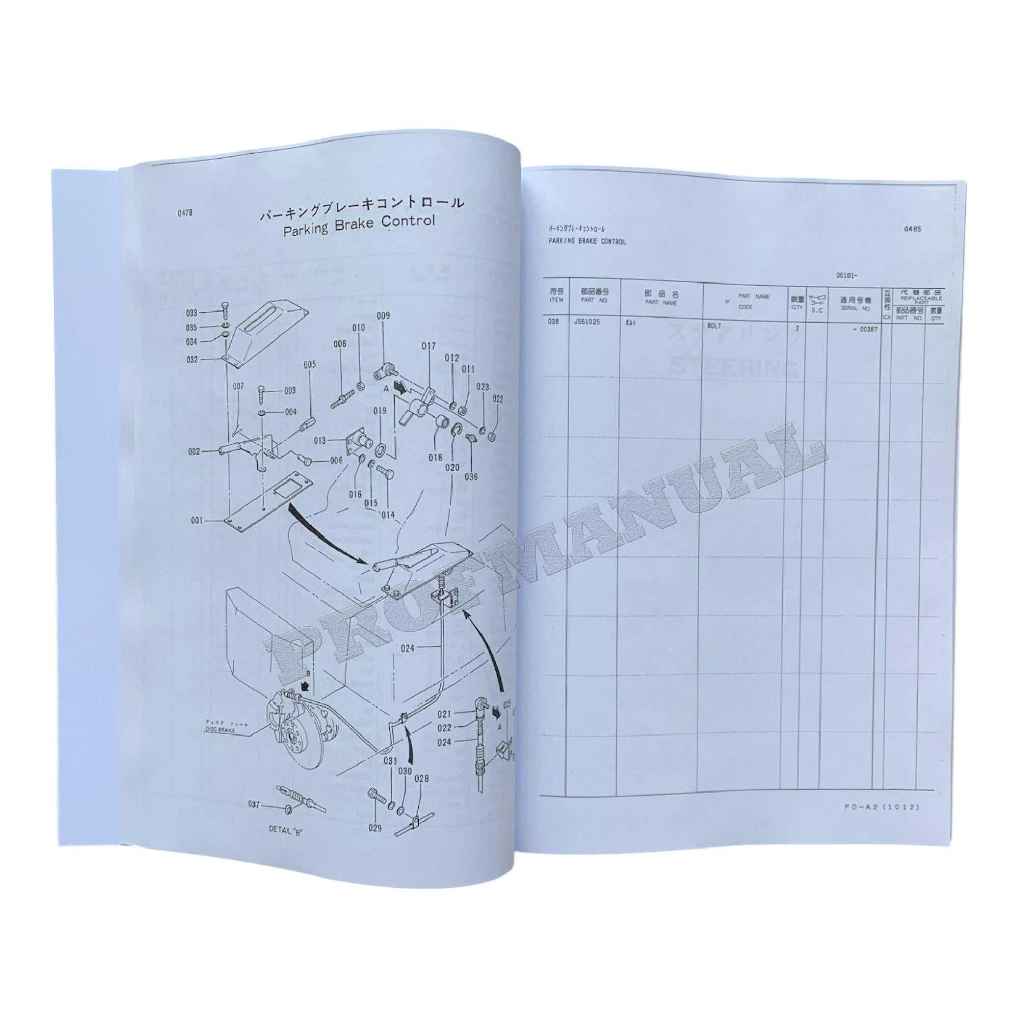 HITACHI LX20 WHEEL LOADER PARTS CATALOG MANUAL SER 0101-