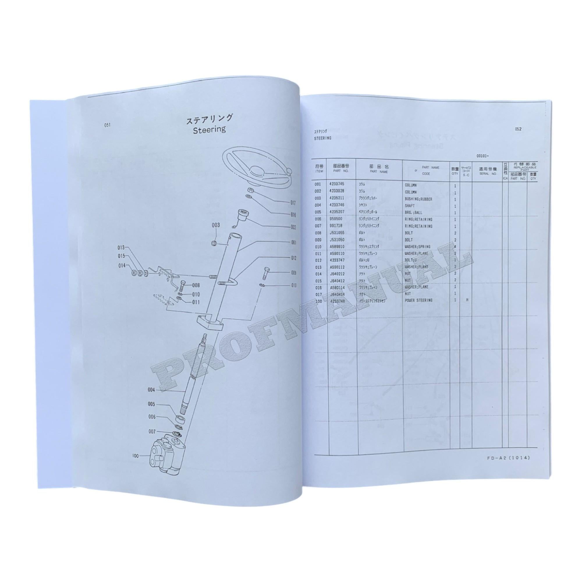 HITACHI LX20 WHEEL LOADER PARTS CATALOG MANUAL SER 0101-