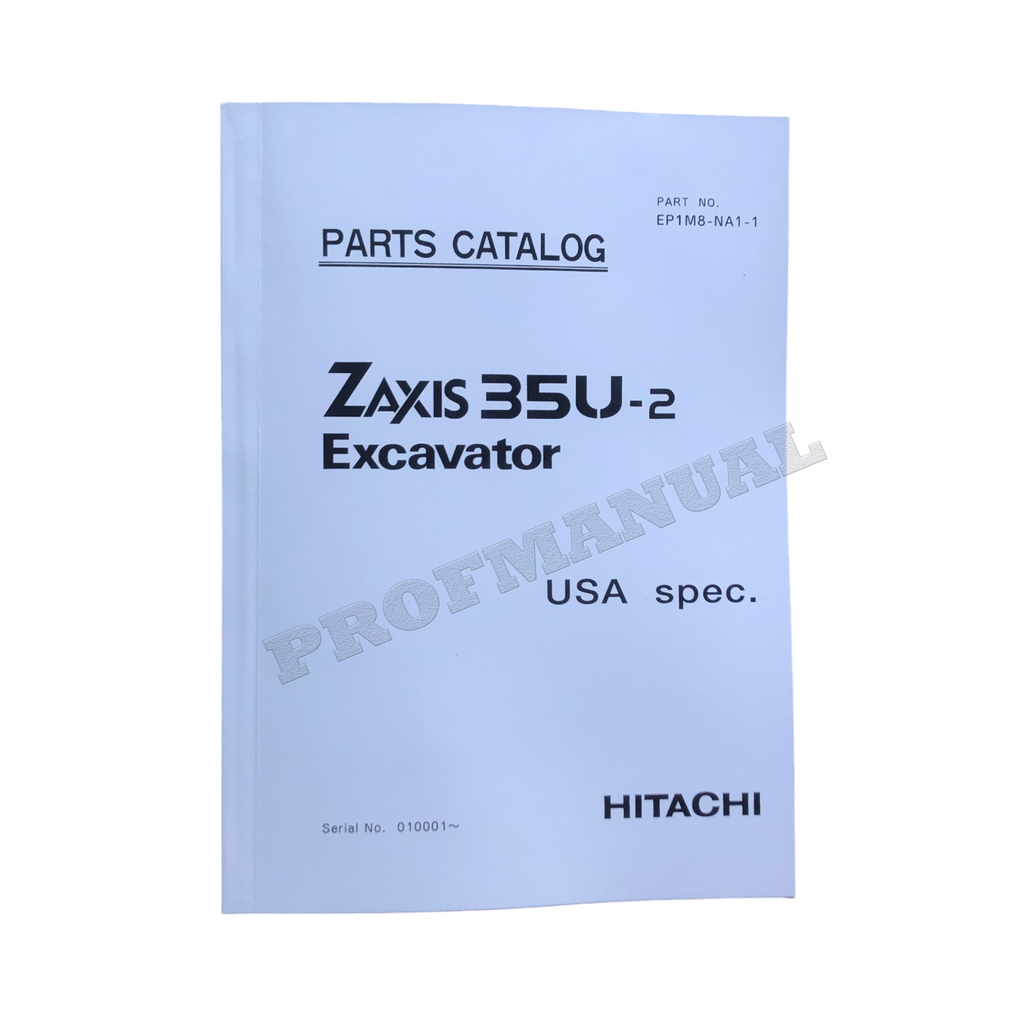 Hitachi ZAXIS 35U-2 excavator parts catalog manual EP1M8NA11