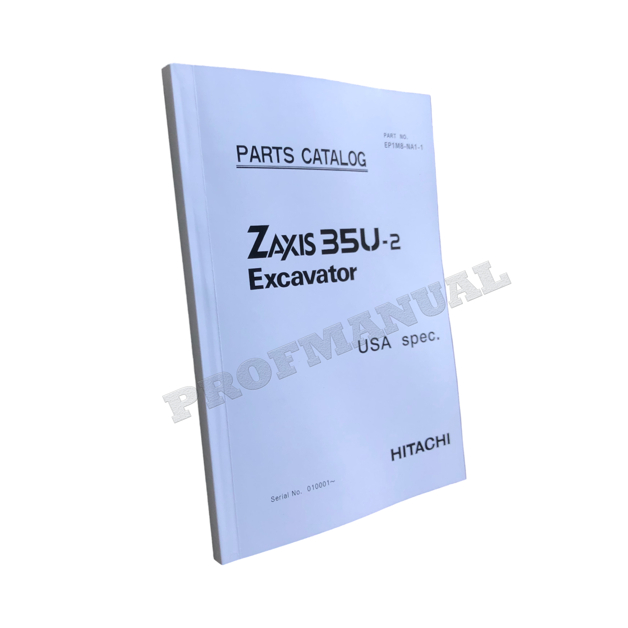 Hitachi ZAXIS 35U-2 excavator parts catalog manual EP1M8NA11
