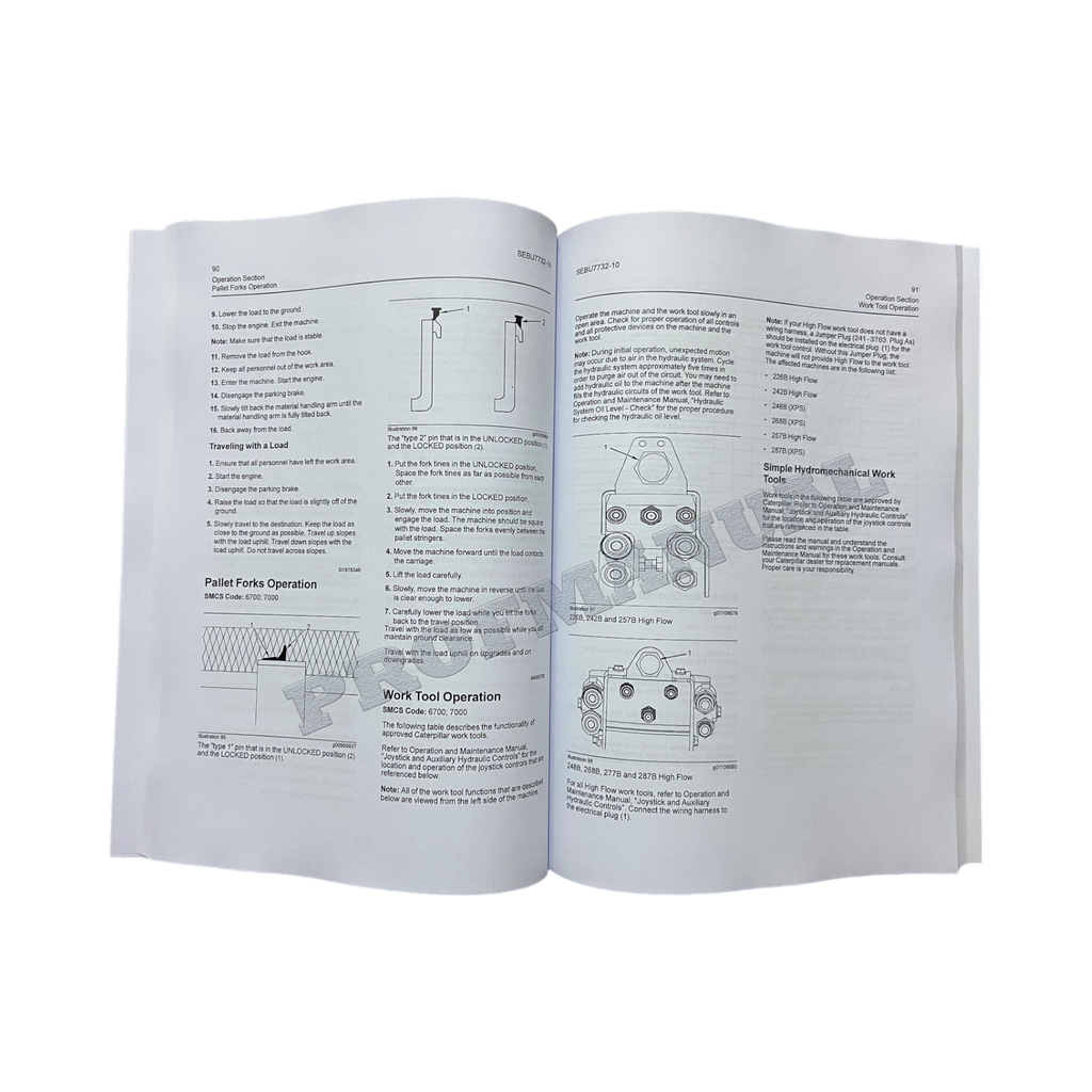 Caterpillar Cat 277B 287B loader operators maintenance manual + Supplement
