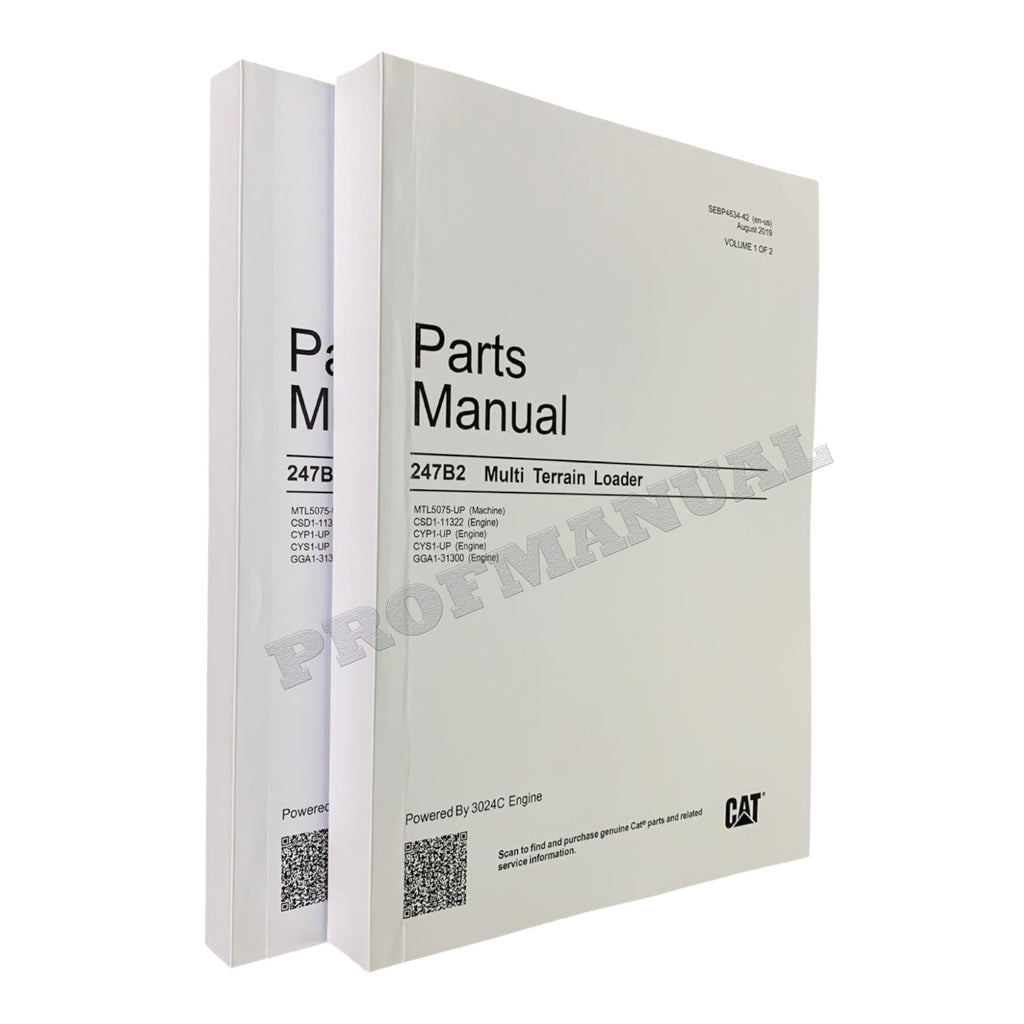 Caterpillar Cat 247B2 Multi Terrain Loader Parts Catalog Manual SEBP4634