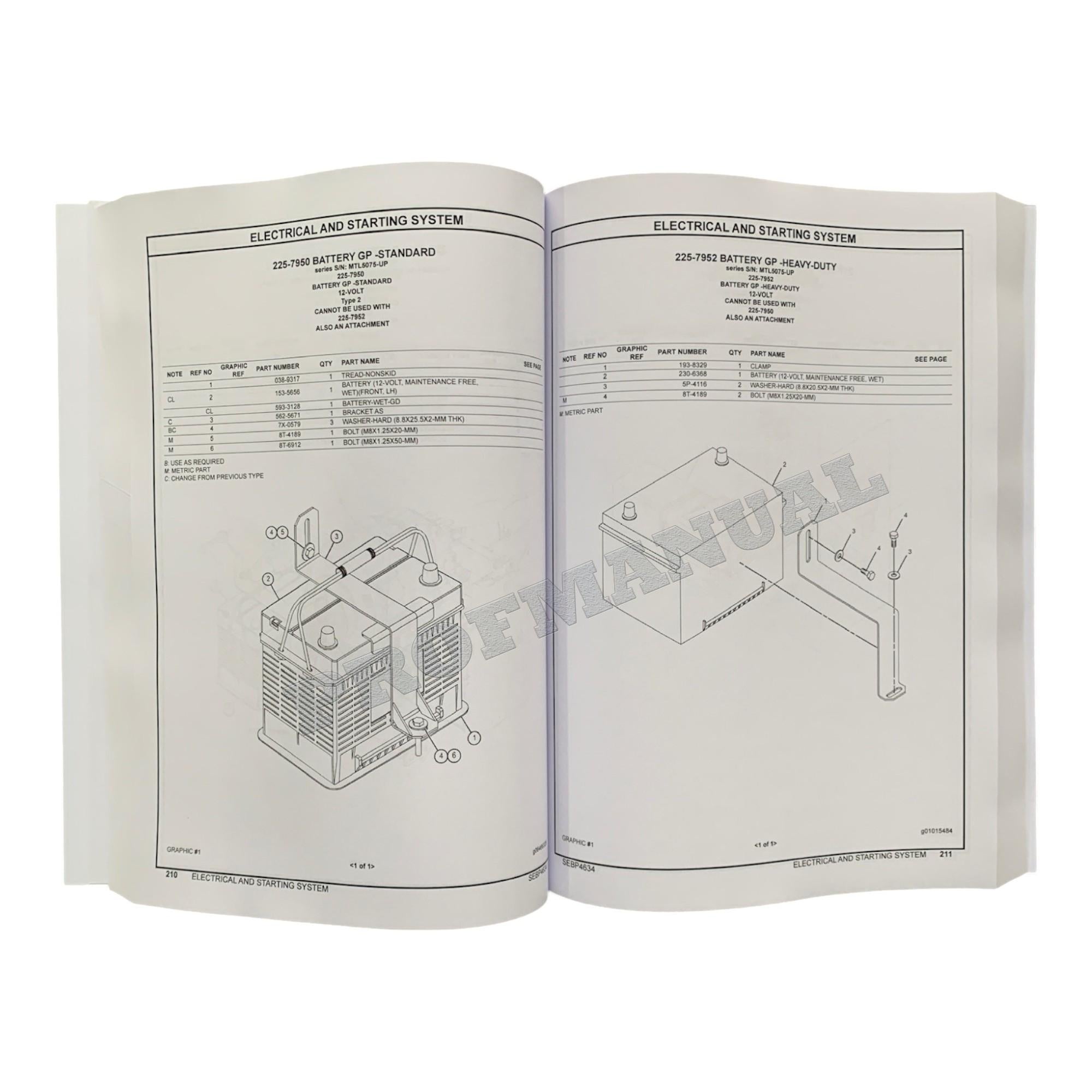 Caterpillar Cat 247B2 Multi Terrain Loader Parts Catalog Manual SEBP4634