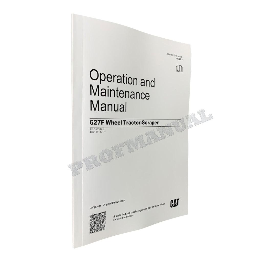Manual de mantenimiento del operador de mototraílla Caterpillar 627F