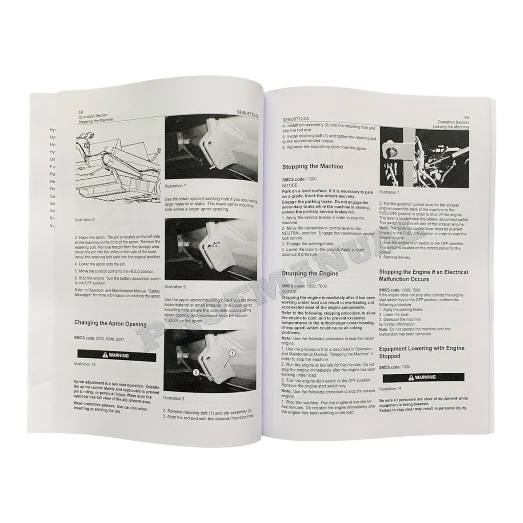 Manual de mantenimiento del operador de mototraílla Caterpillar 627F