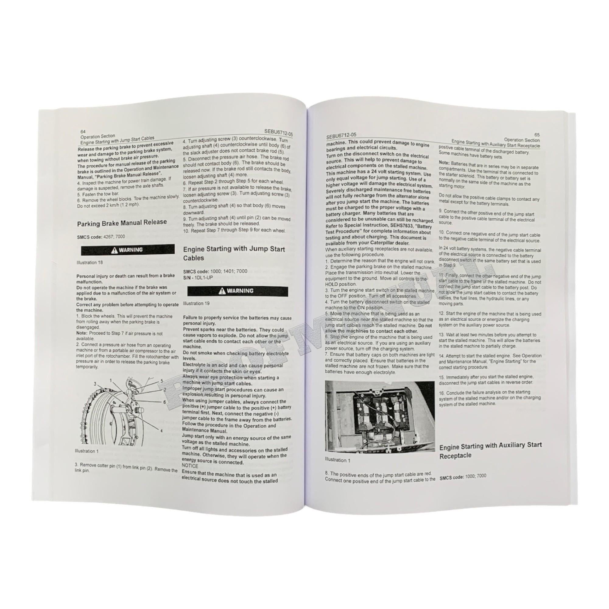 Manual de mantenimiento del operador de mototraílla Caterpillar 627F