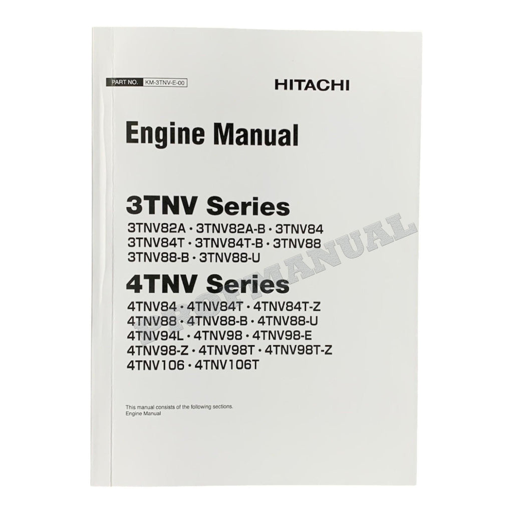 Hitachi YANMAR 3TNV88-IJ 4TNV 4TNV84 4TNV84T 4TNV84T-Z Engine Service manual