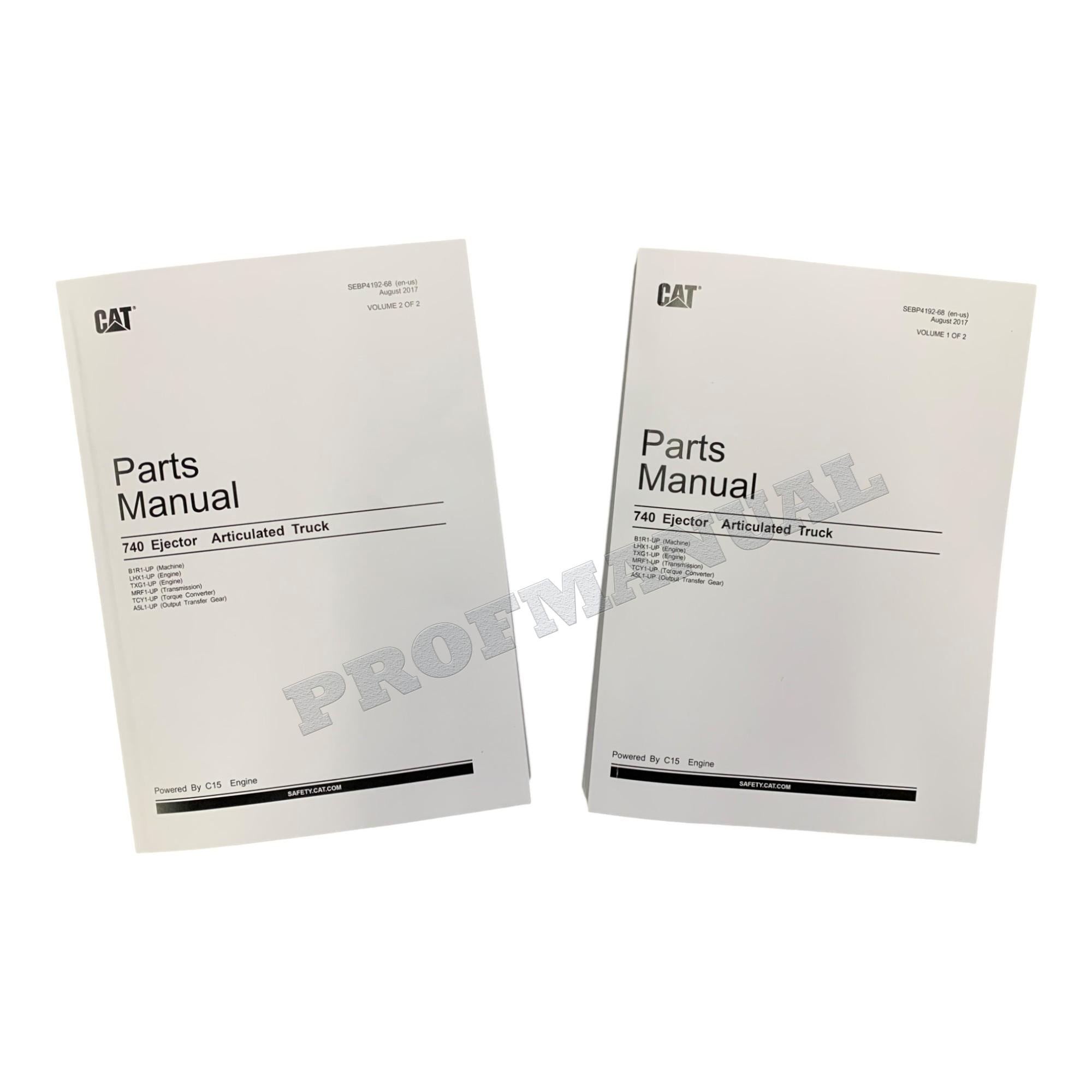Caterpillar Cat 740 Ejector Articulated Truck Parts Catalog Manual