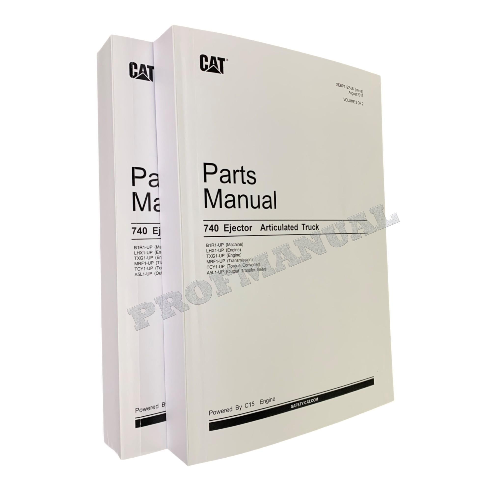 Caterpillar Cat 740 Ejector Articulated Truck Parts Catalog Manual