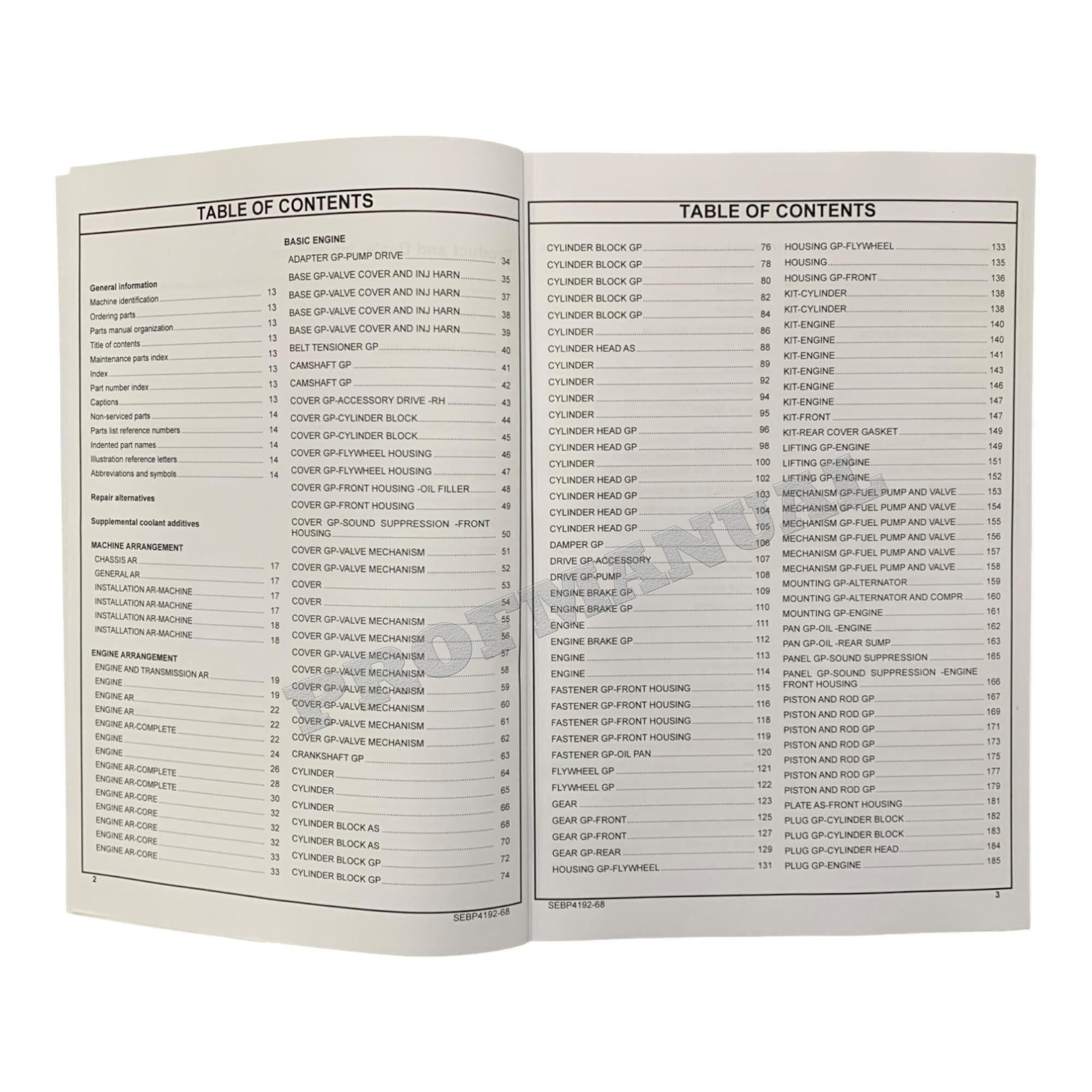 Caterpillar Cat 740 Ejector Articulated Truck Parts Catalog Manual