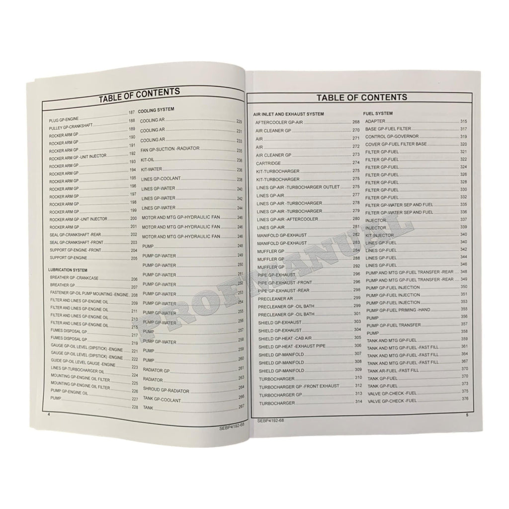 Caterpillar Cat 740 Ejector Articulated Truck Parts Catalog Manual